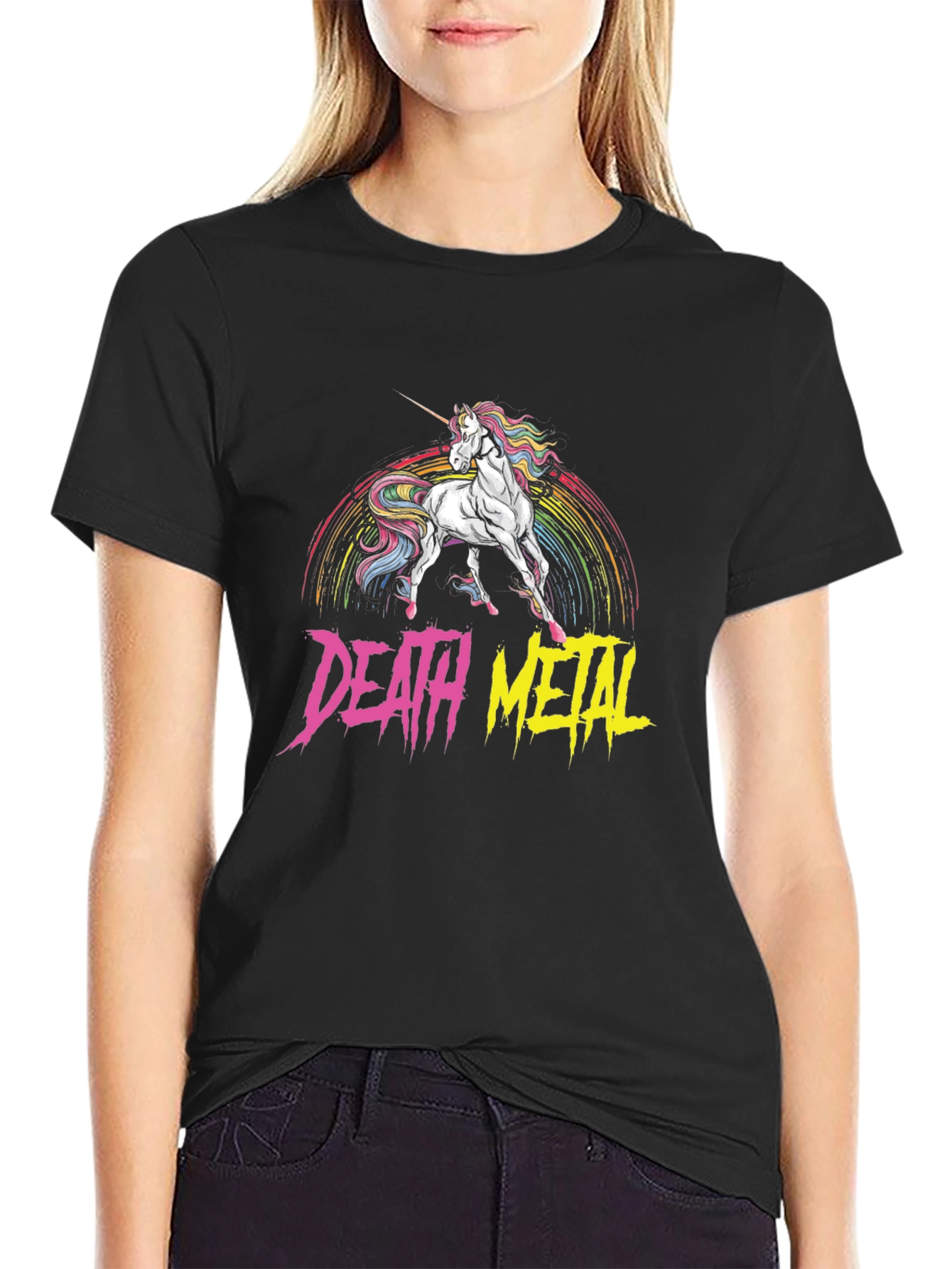 Death Metal Unicorn Black T-Shirt