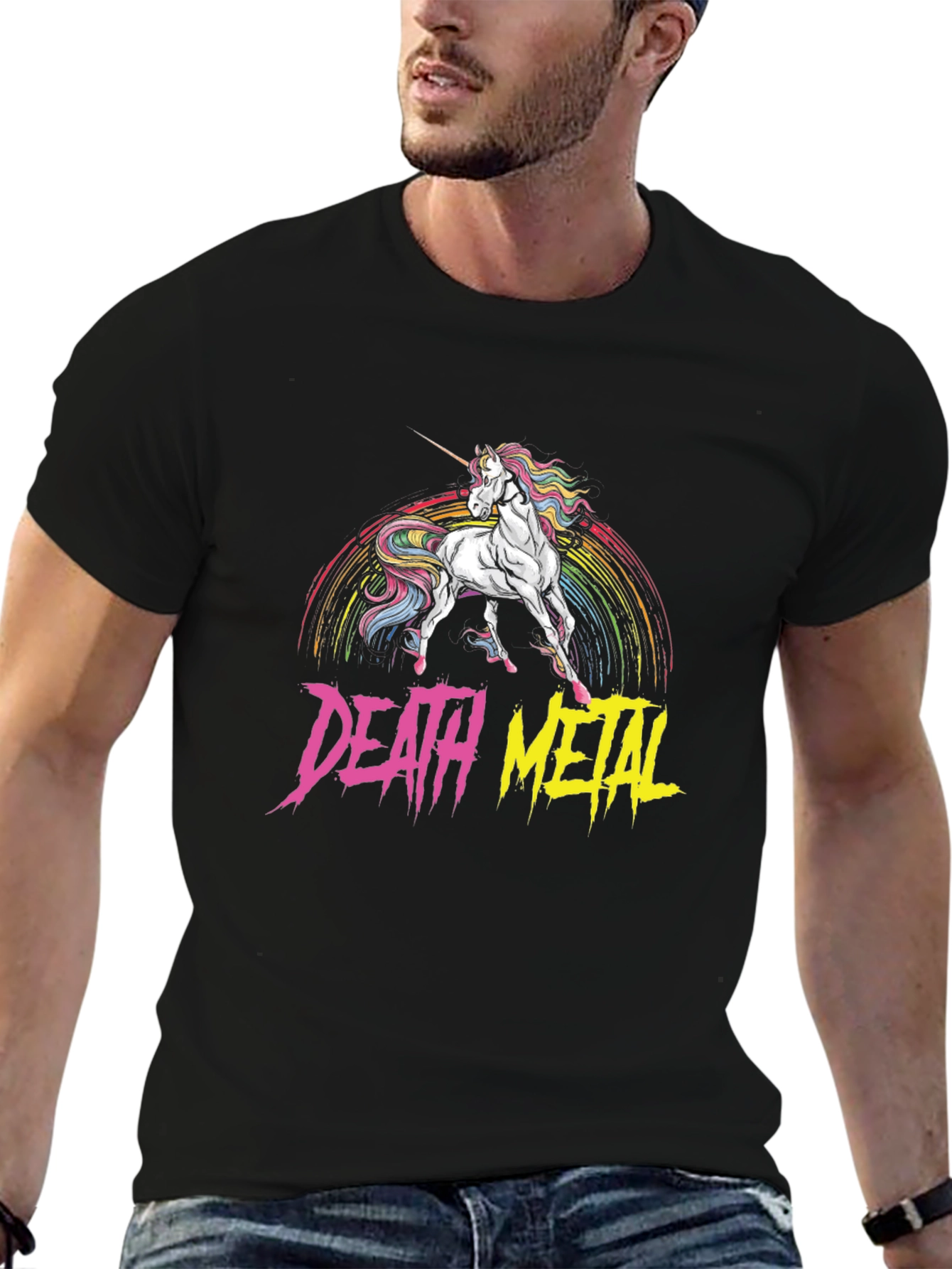 Death Metal Unicorn Black T-Shirt