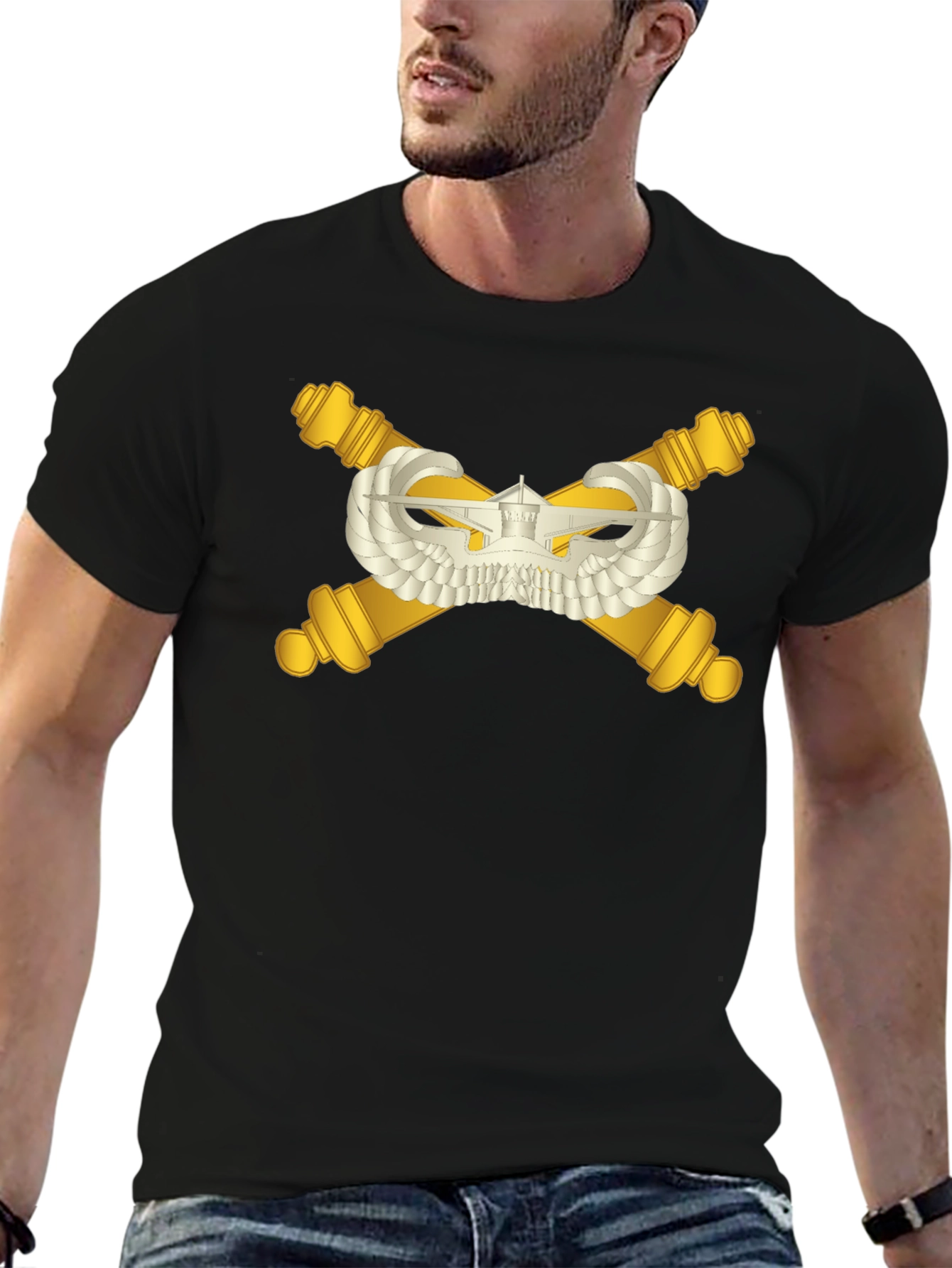 Cannon & Wings Black T-Shirt