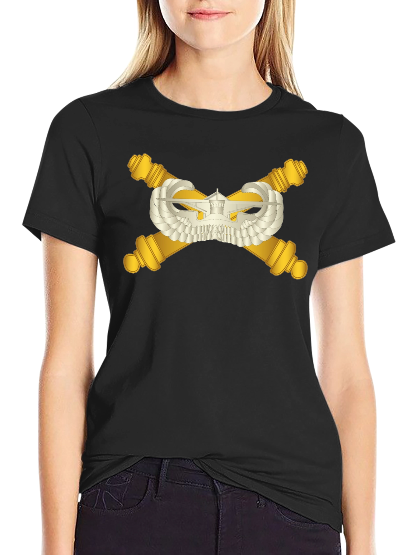 Cannon & Wings Black T-Shirt