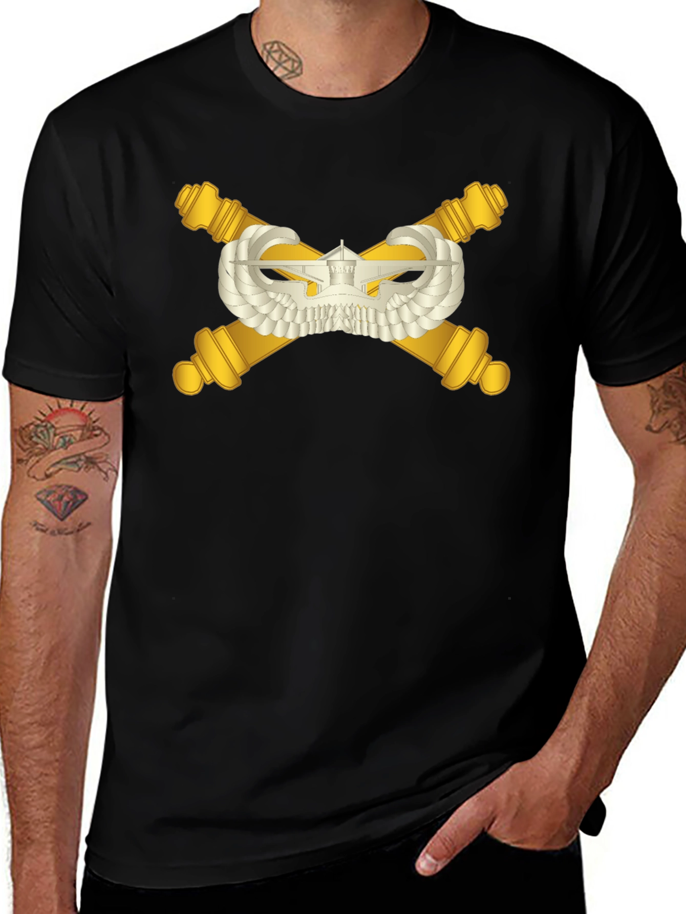 Cannon & Wings Black T-Shirt