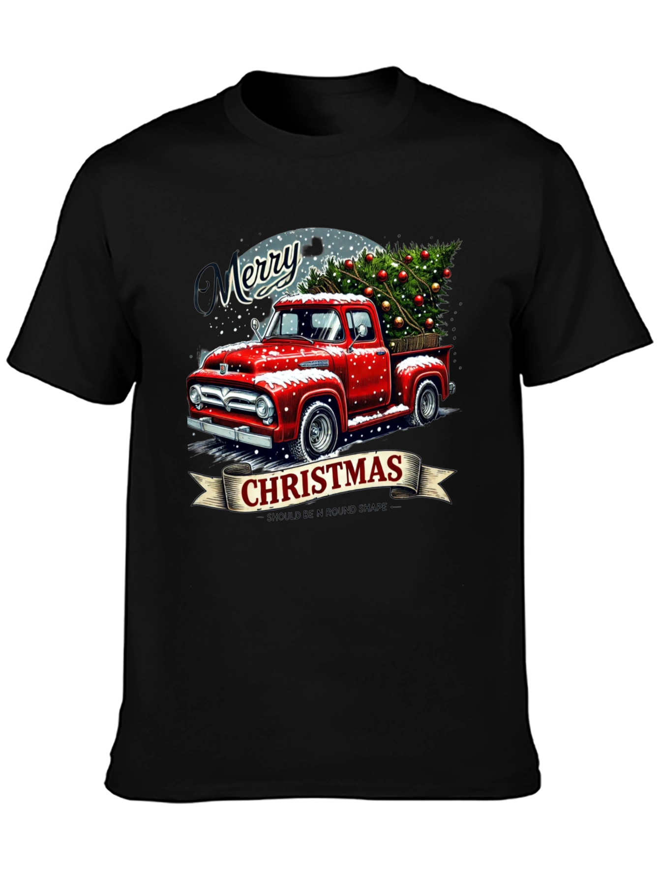 Merry Christmas Red Truck T-Shirt
