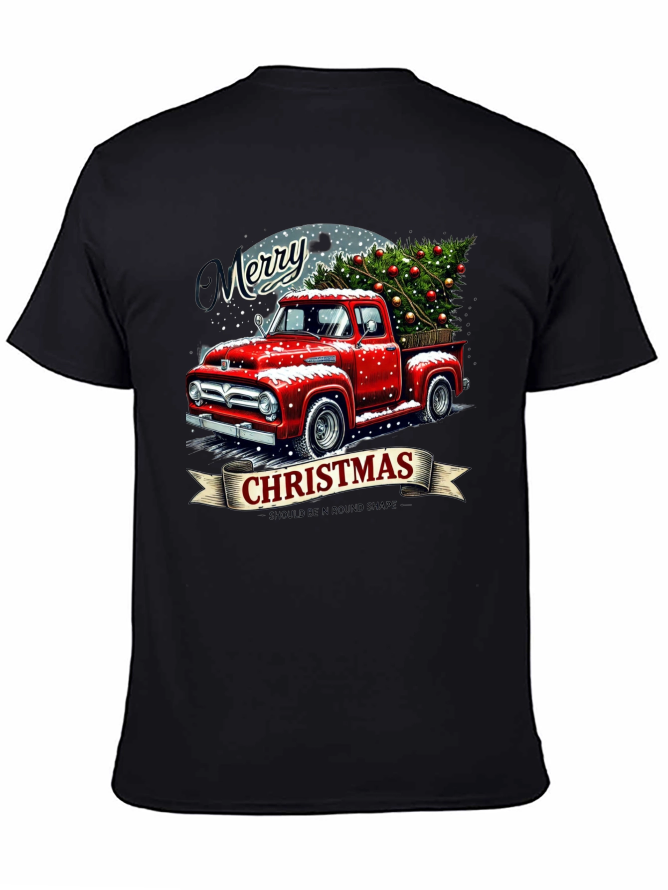 Merry Christmas Red Truck T-Shirt