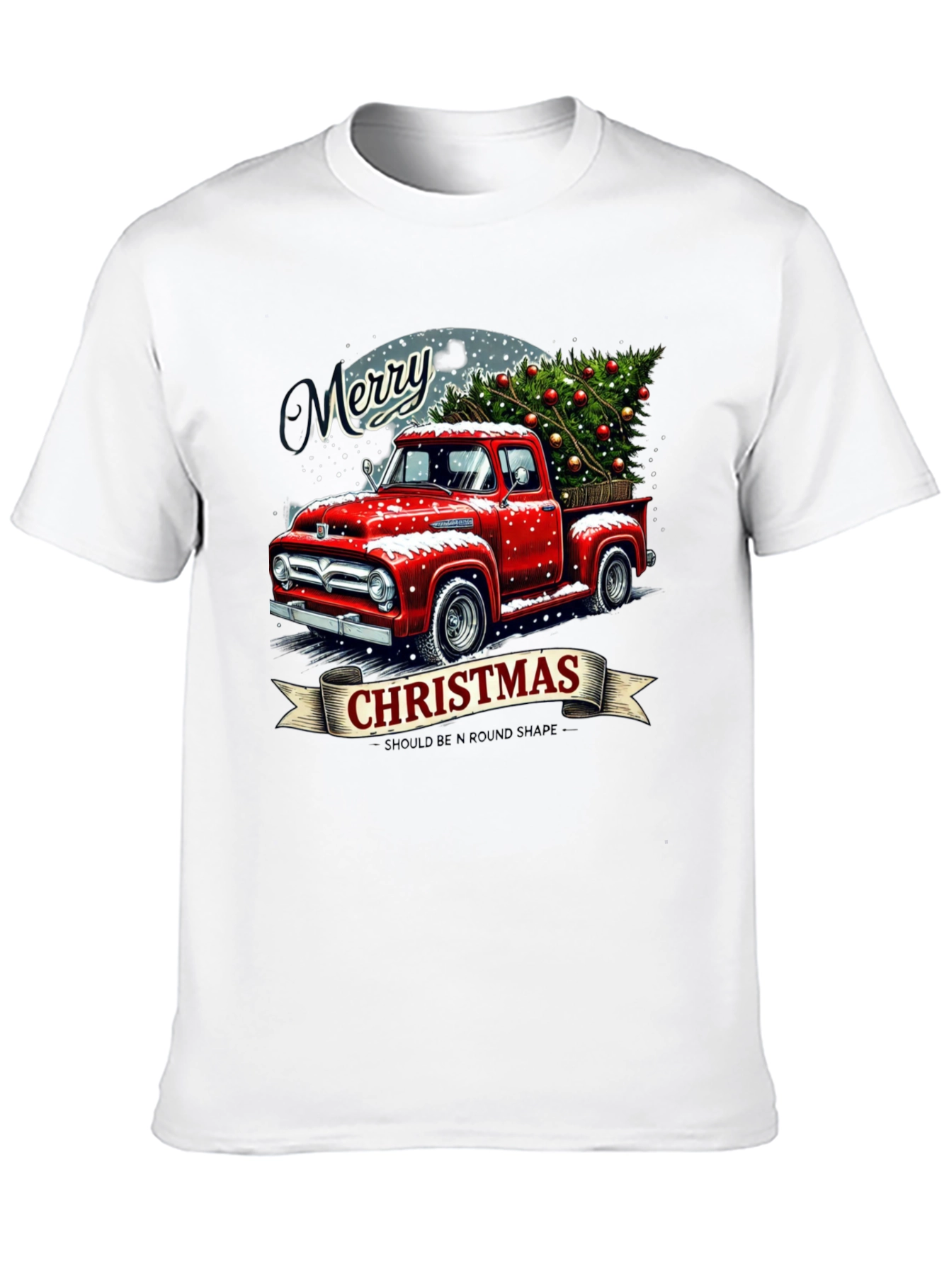 Merry Christmas Red Truck T-Shirt