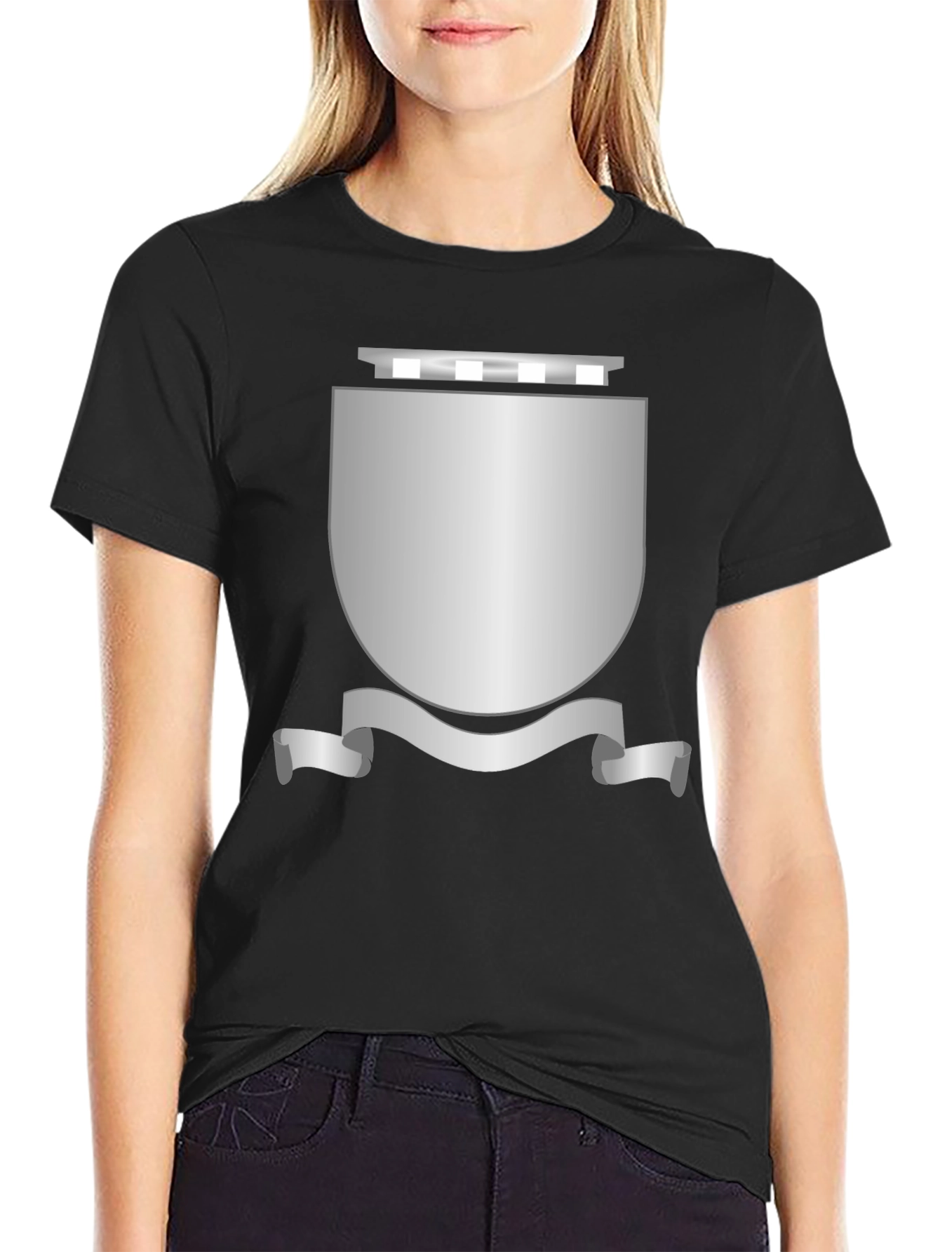 Shield Graphic Black T-Shirt - Classic Design