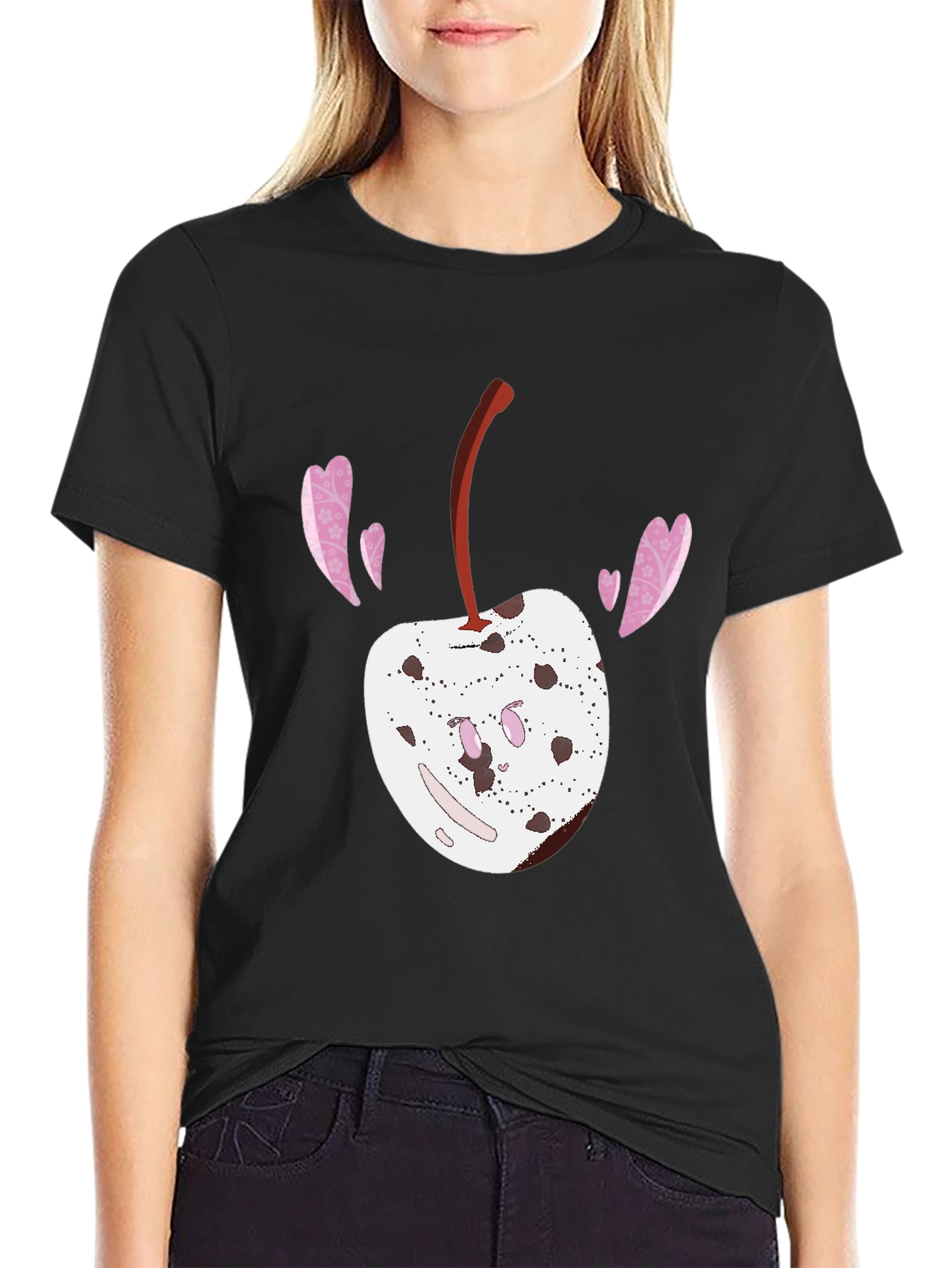 Cherry Love Black T-Shirt