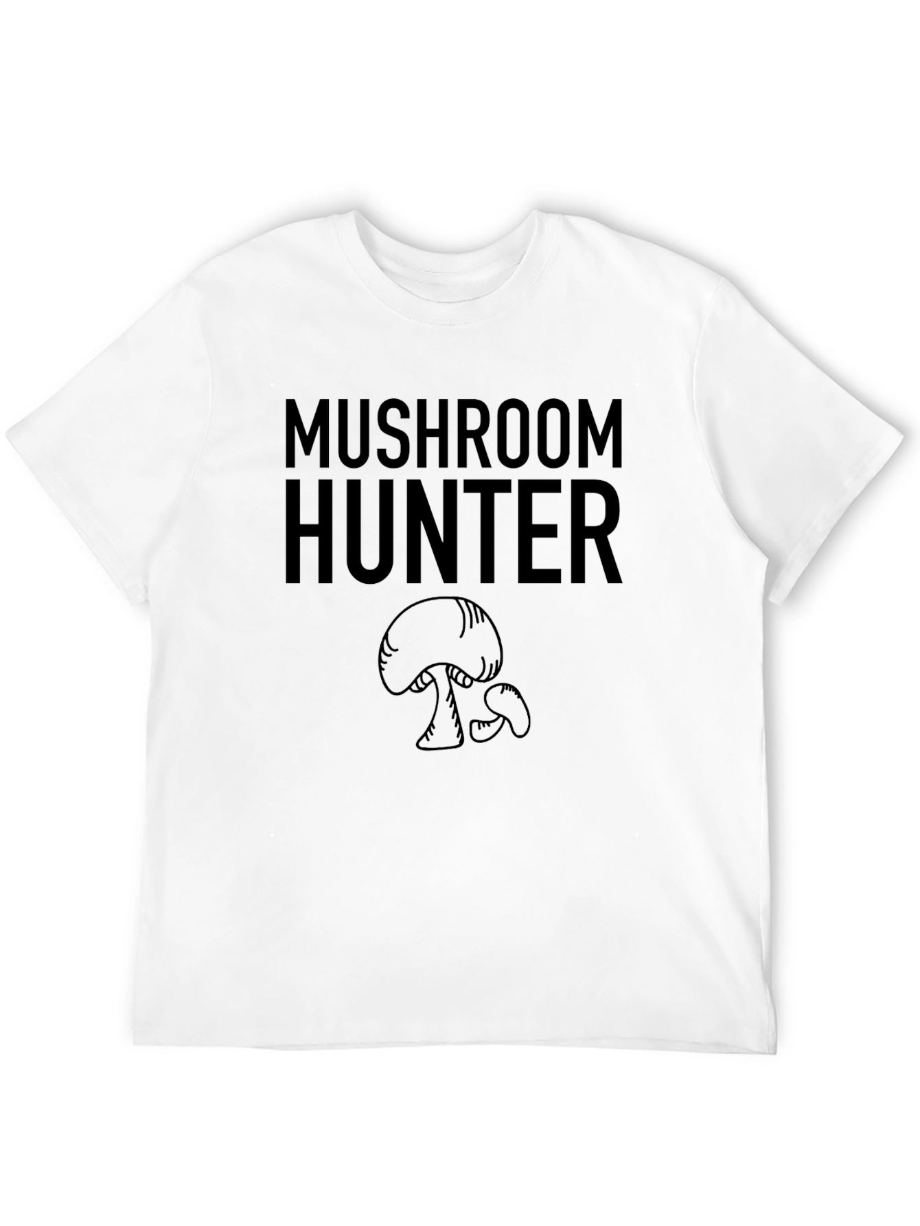 Mushroom Hunter Graphic Tee - Black Cotton T-Shirt