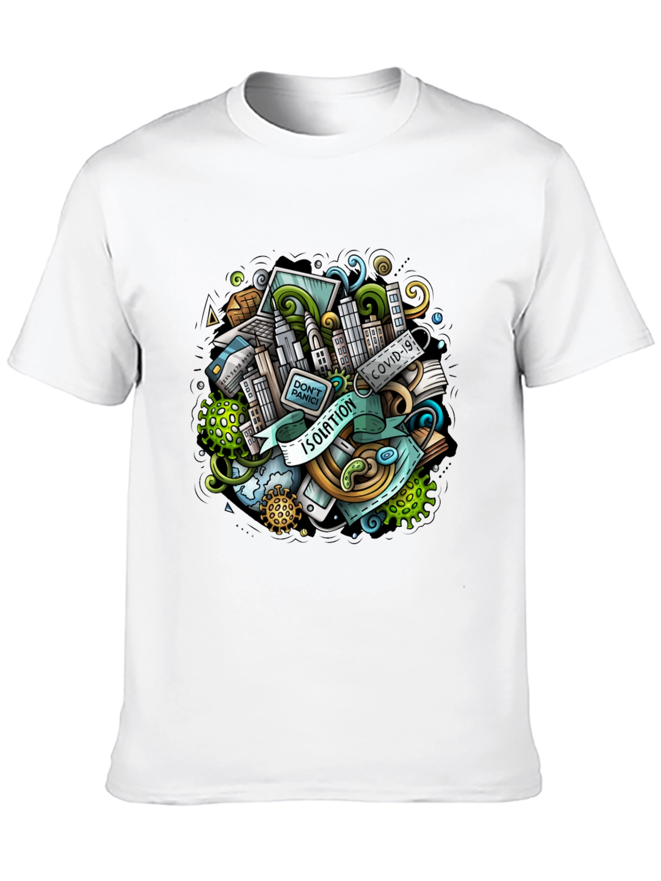 Isolation Cartoon Graphic T-Shirt - Mens Black Tee