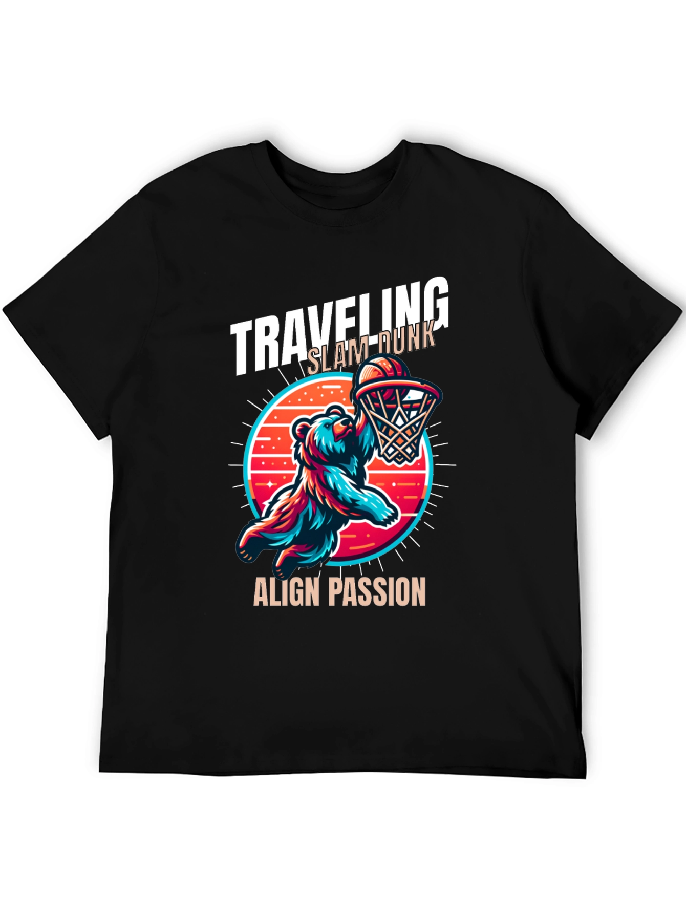 Traveling Slam-Dunk Bear T-Shirt