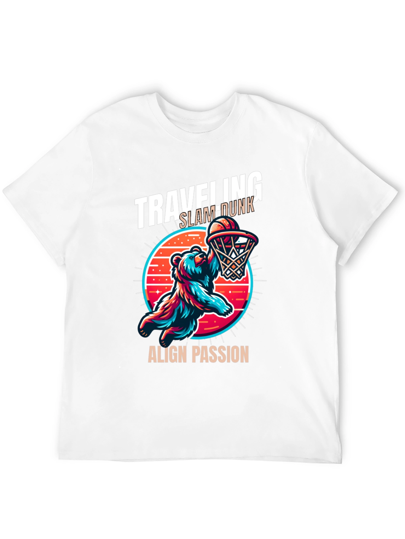 Traveling Slam-Dunk Bear T-Shirt