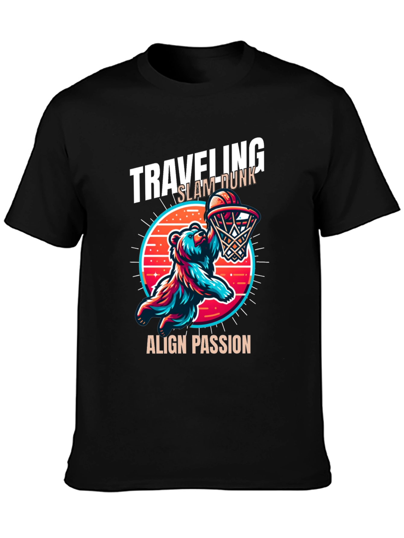 Traveling Slam-Dunk Bear T-Shirt