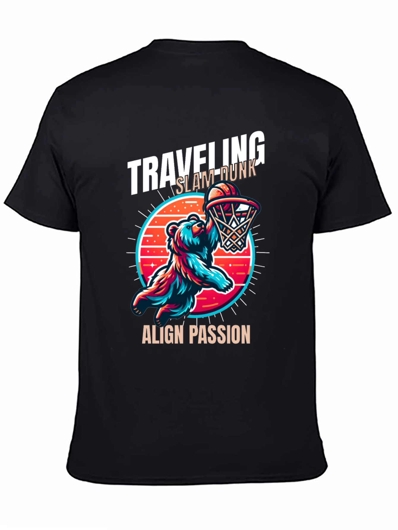 Traveling Slam-Dunk Bear T-Shirt