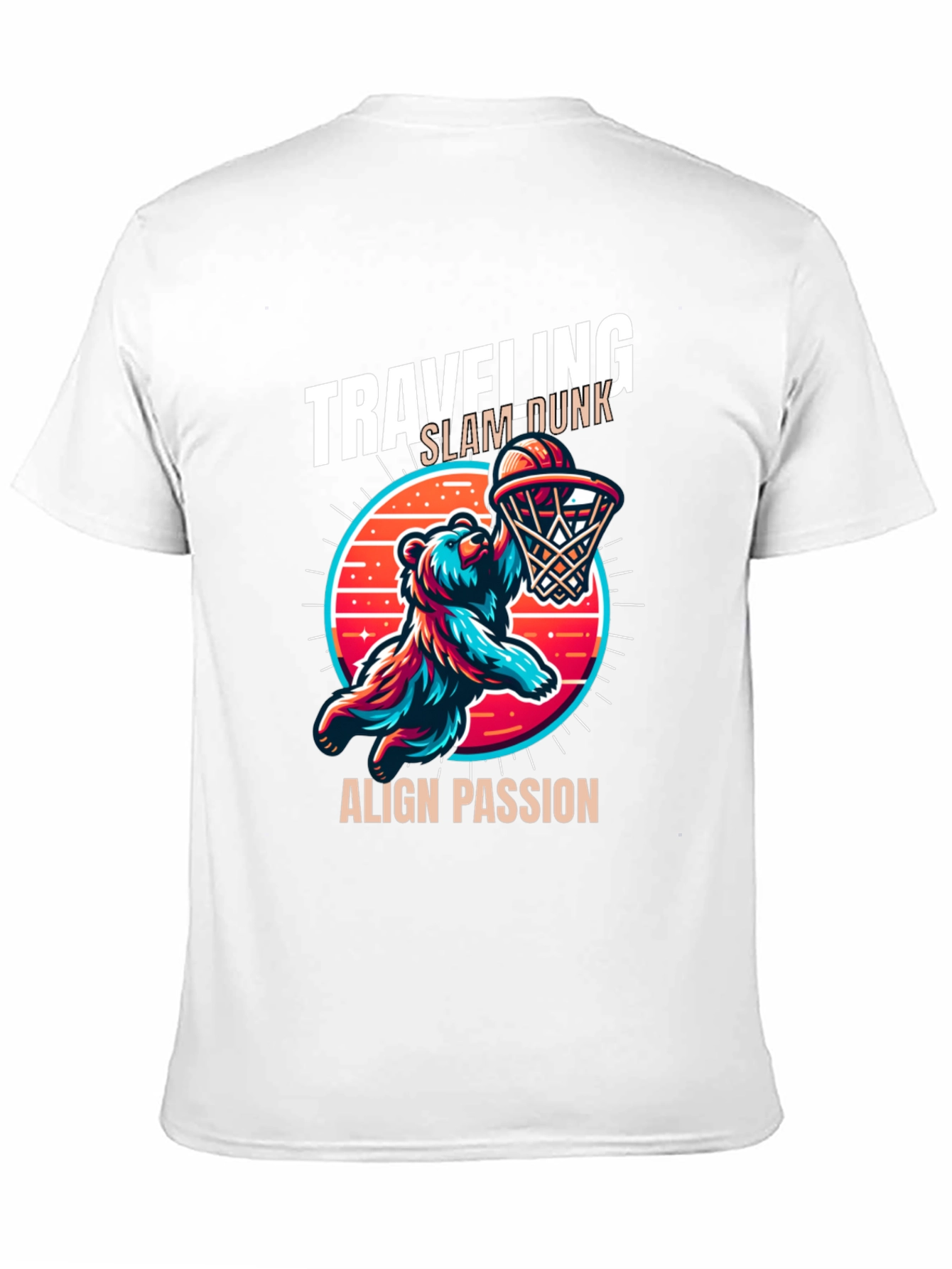Traveling Slam-Dunk Bear T-Shirt