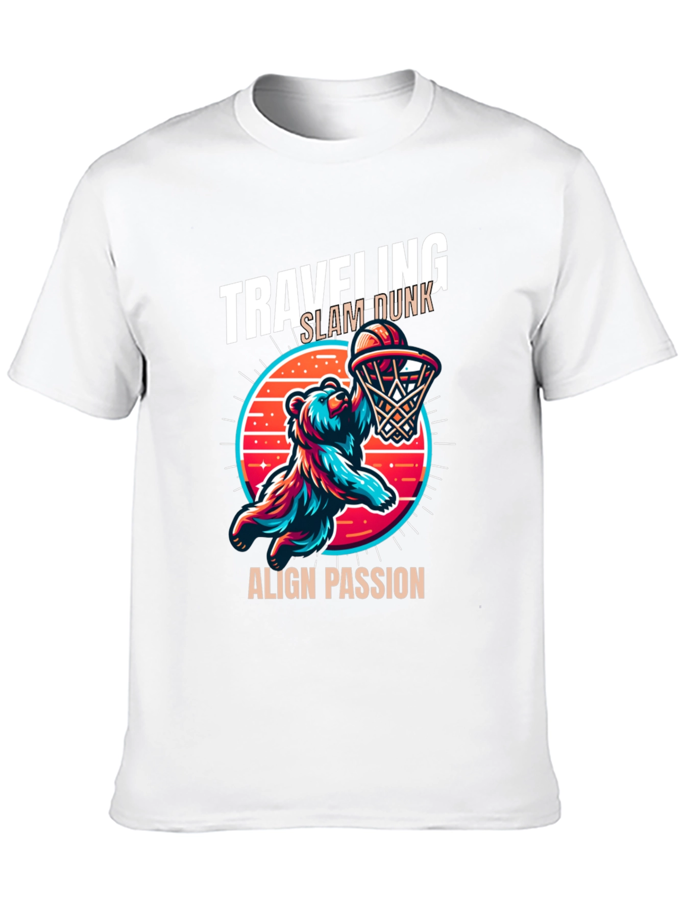 Traveling Slam-Dunk Bear T-Shirt