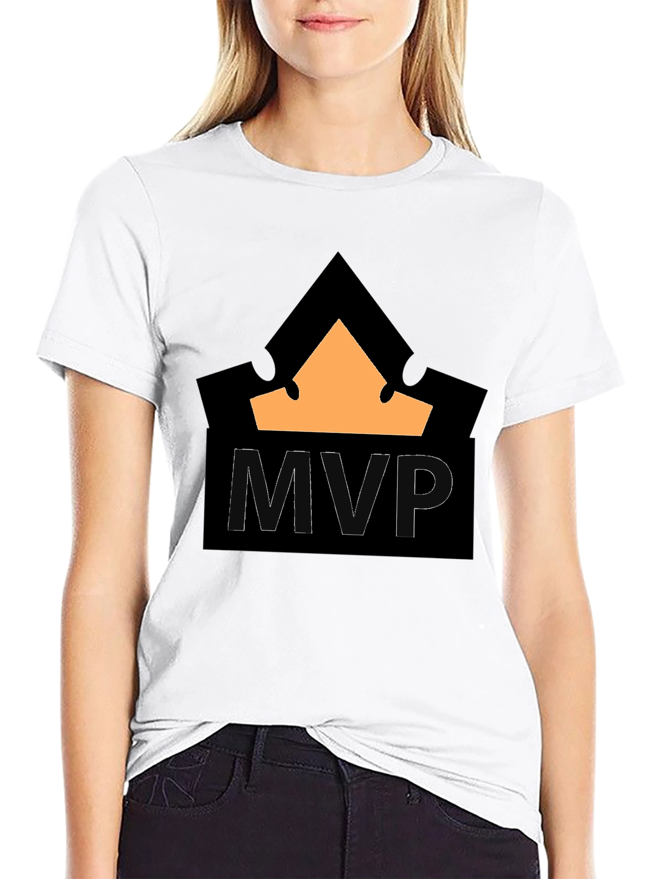 MVP Crown T-Shirt - Black Cotton Blend