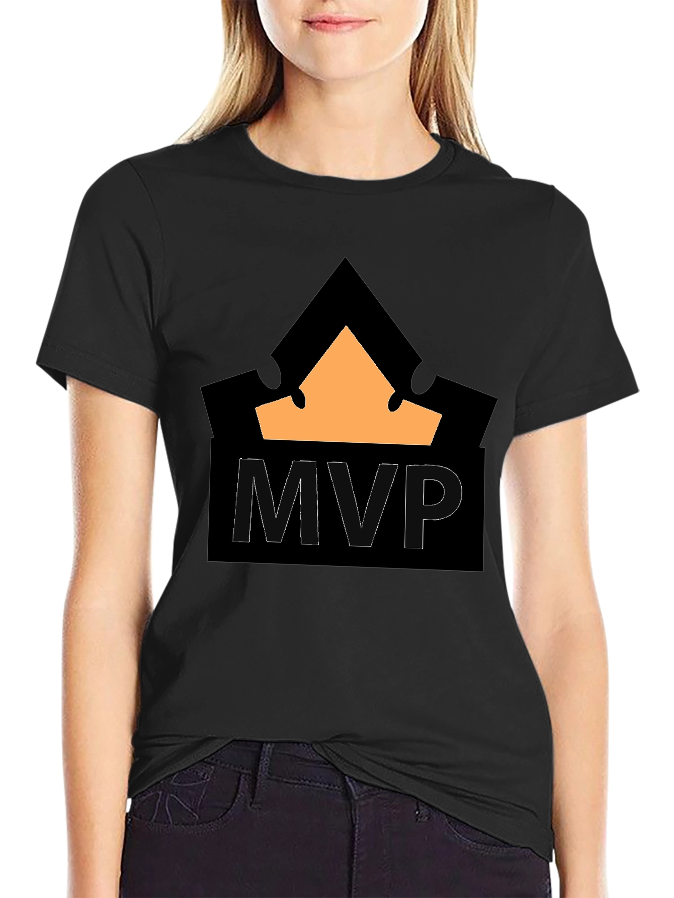 MVP Crown T-Shirt - Black Cotton Blend