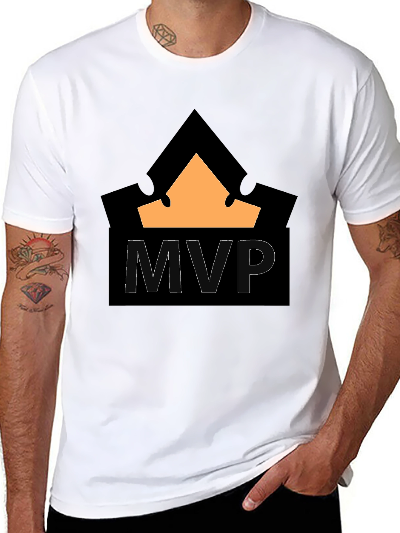 MVP Crown T-Shirt - Black Cotton Blend