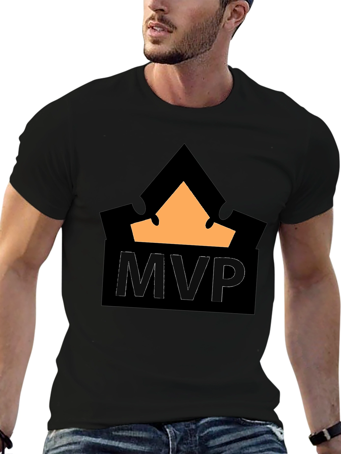 MVP Crown T-Shirt - Black Cotton Blend