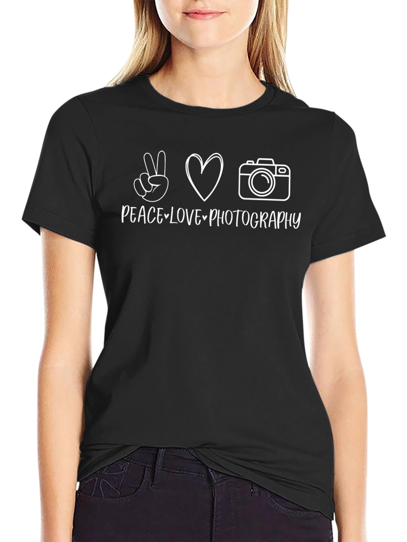 Peace Love Photography Graphic Tee