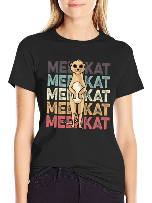 Meerkat T-Shirt - Retro Animal Design