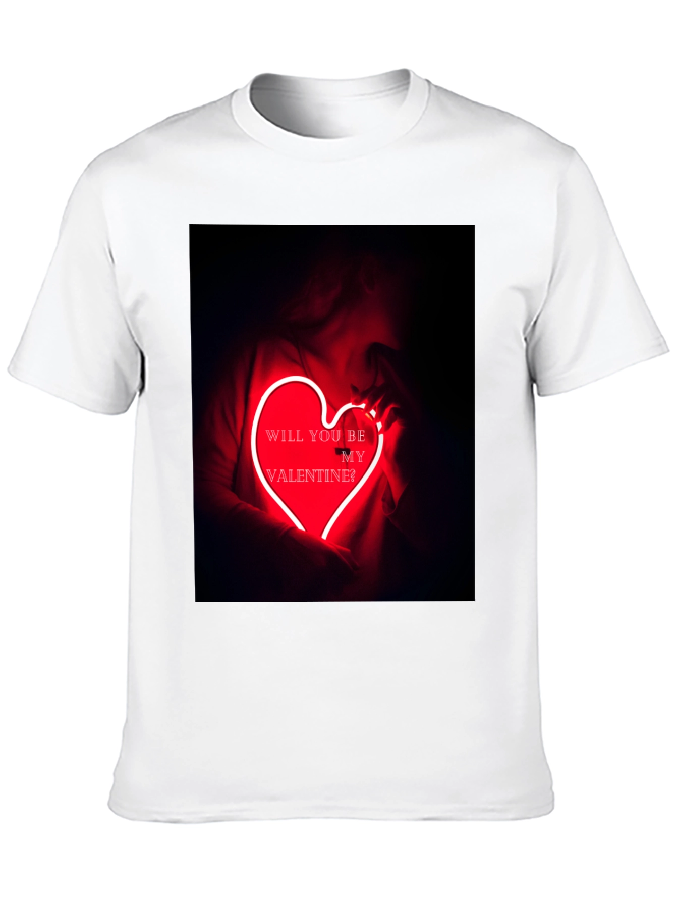 Valentines Day Graphic Tee - Neon Heart T-Shirt