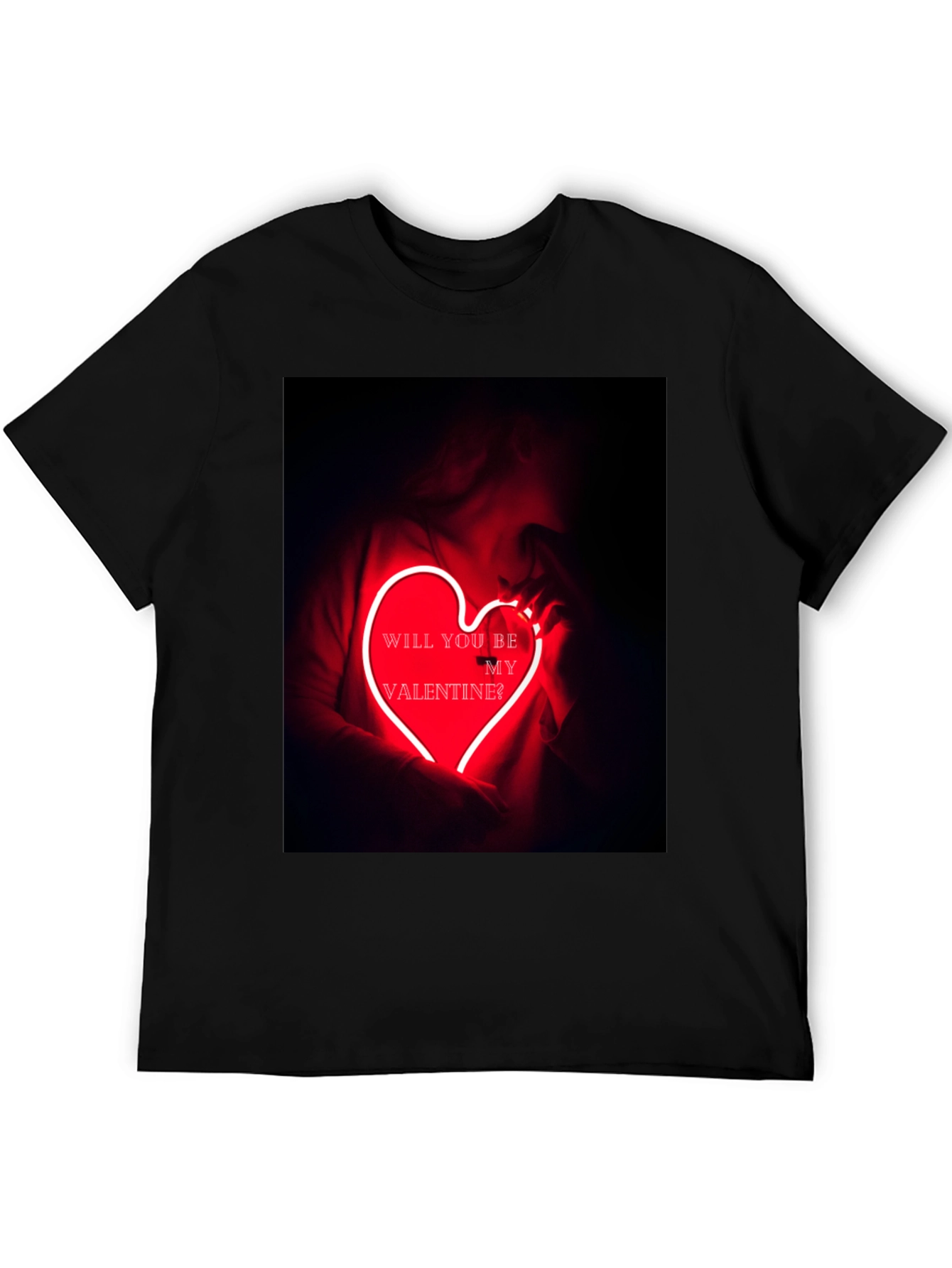 Valentines Day Graphic Tee - Neon Heart T-Shirt