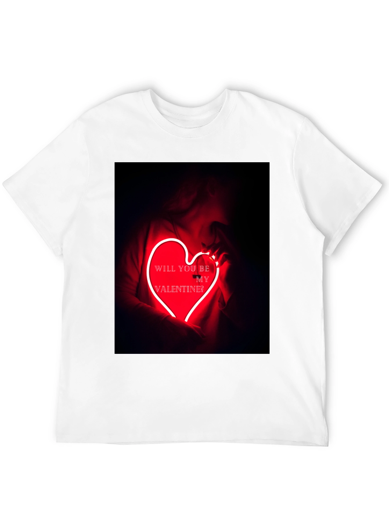 Valentines Day Graphic Tee - Neon Heart T-Shirt