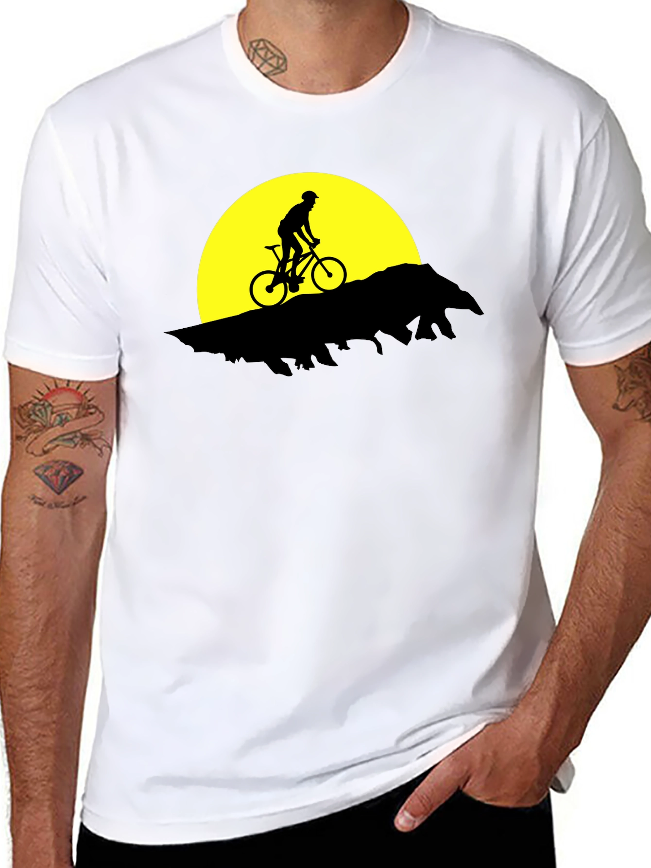 Mountain Biker Silhouette T-Shirt - Adventure Ready