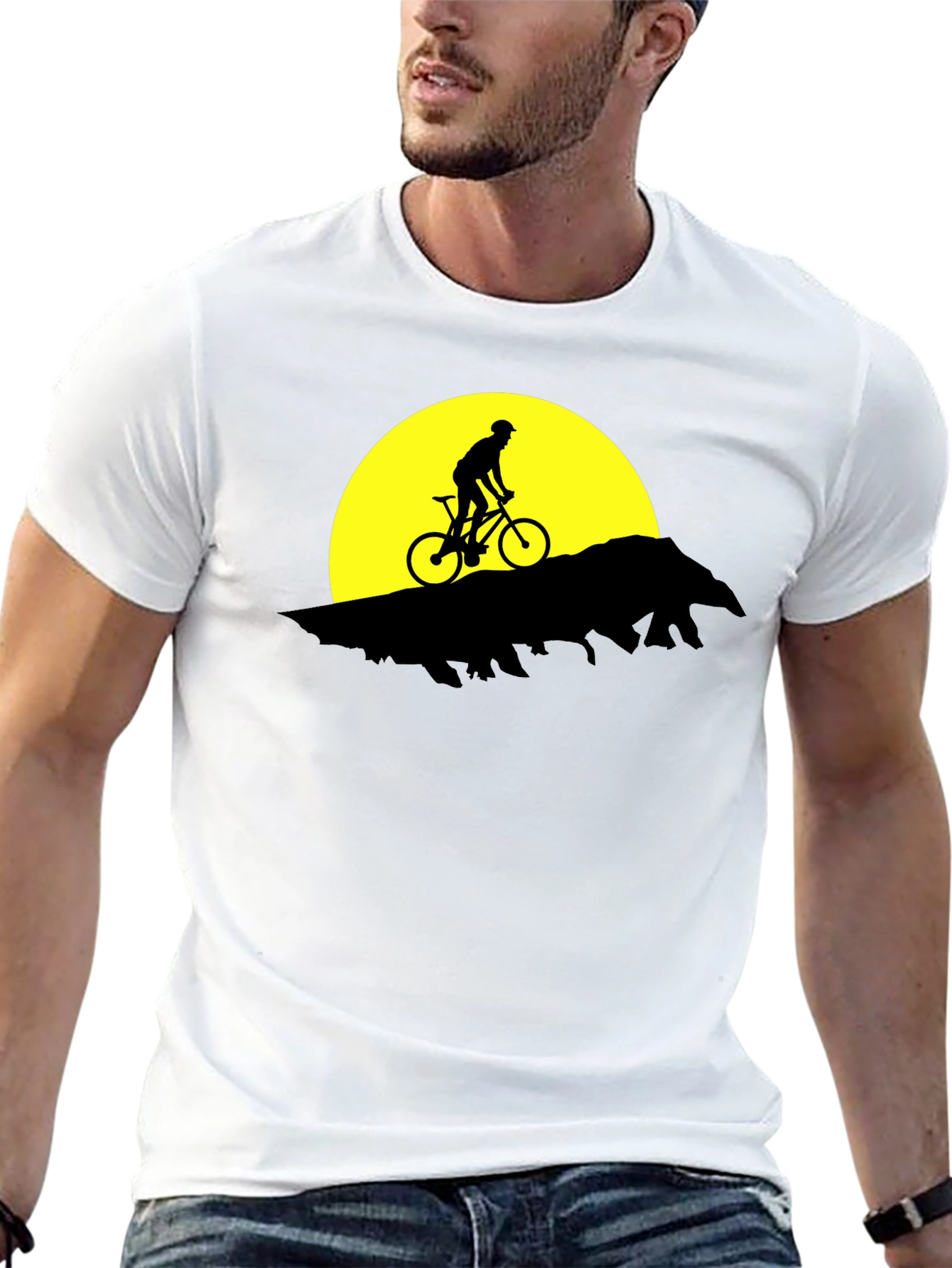 Mountain Biker Silhouette T-Shirt - Adventure Ready
