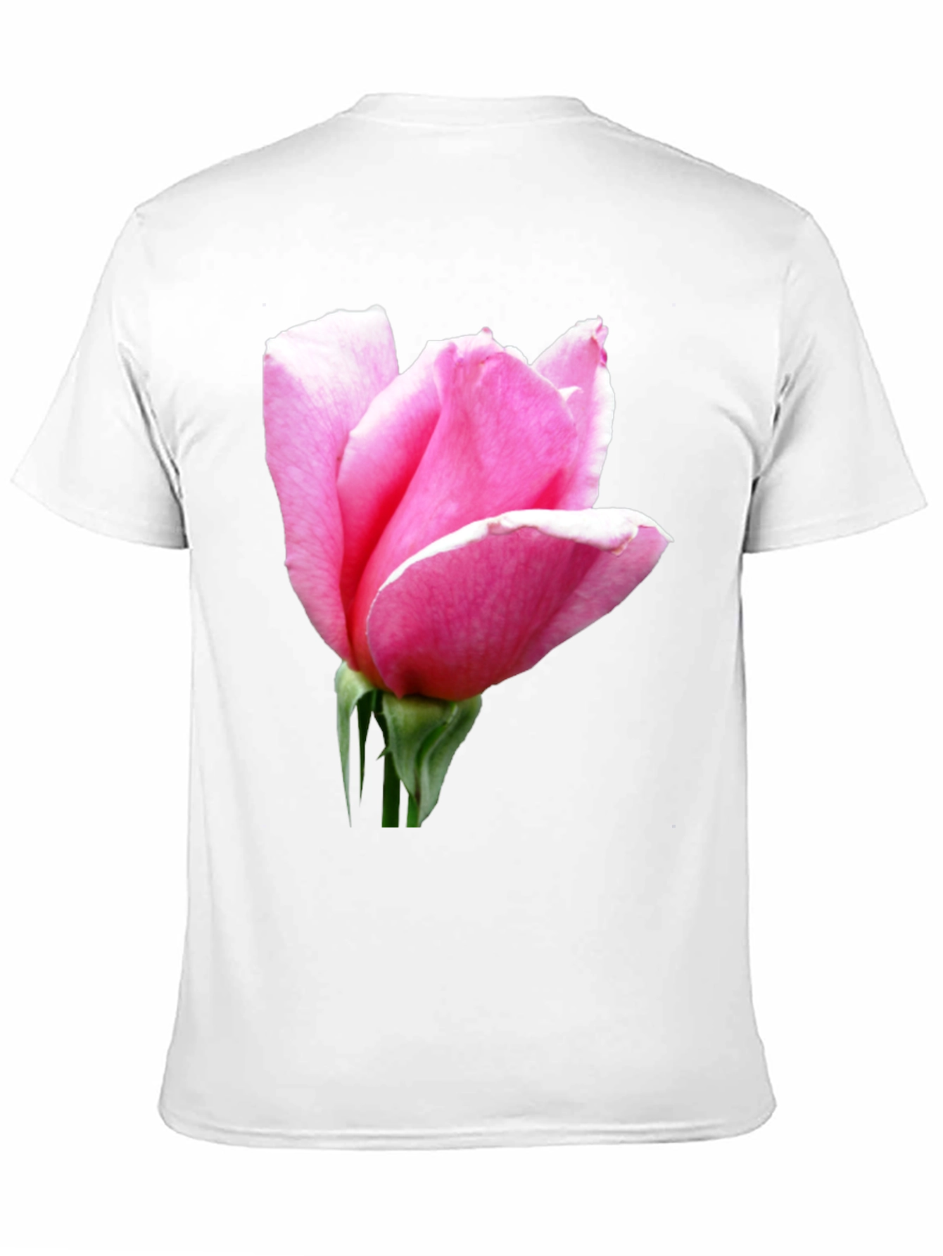 Pink Rose Graphic Tee - Soft Cotton Blend