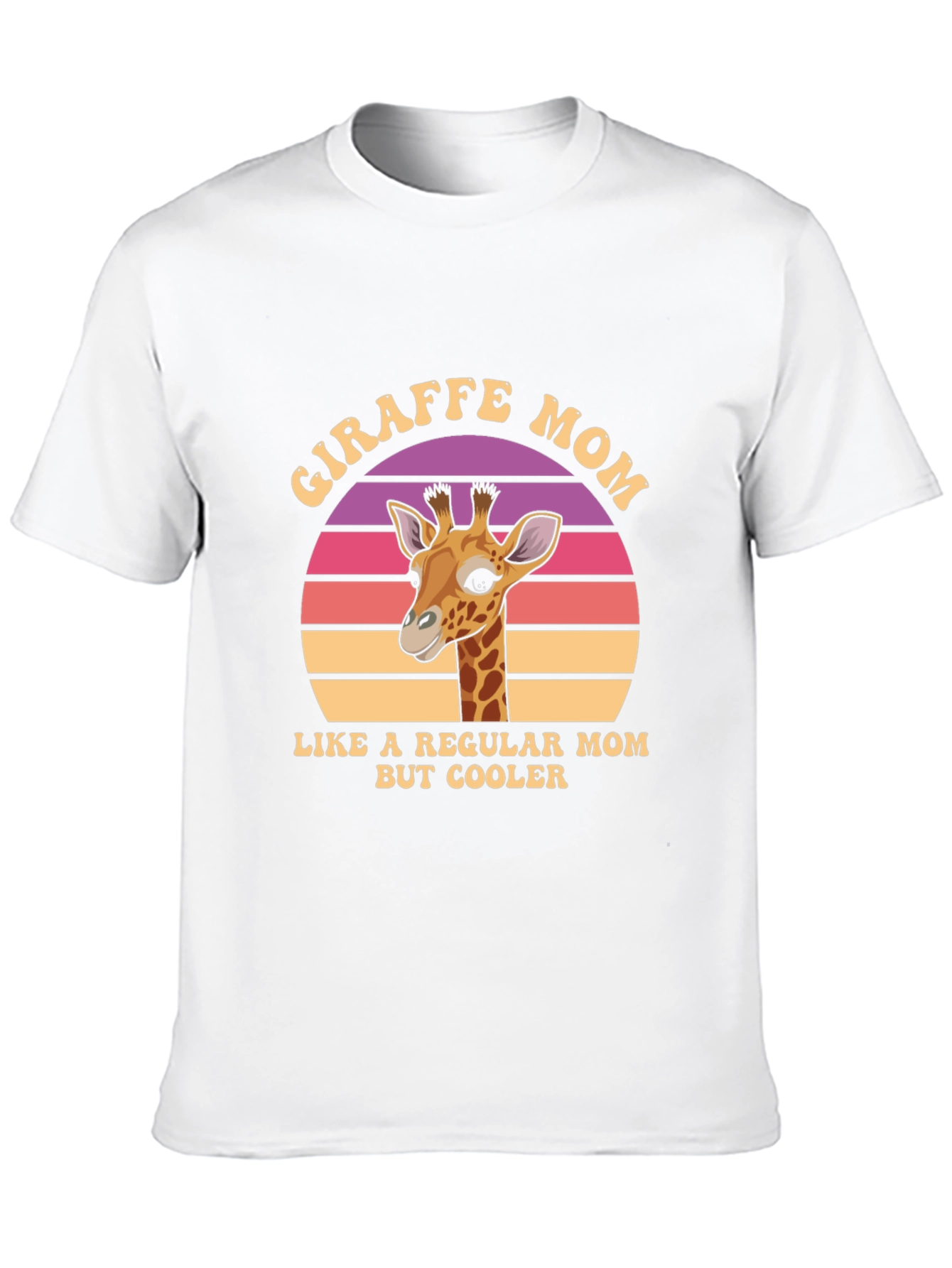 Giraffe Mom Graphic T-Shirt - Cool Animal Lover Tee