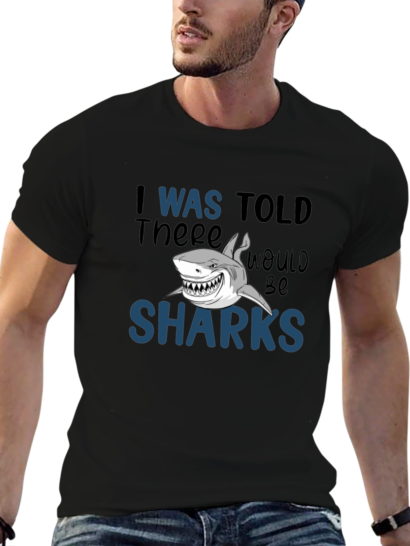 Shark Graphic T-Shirt - Humorous Design
