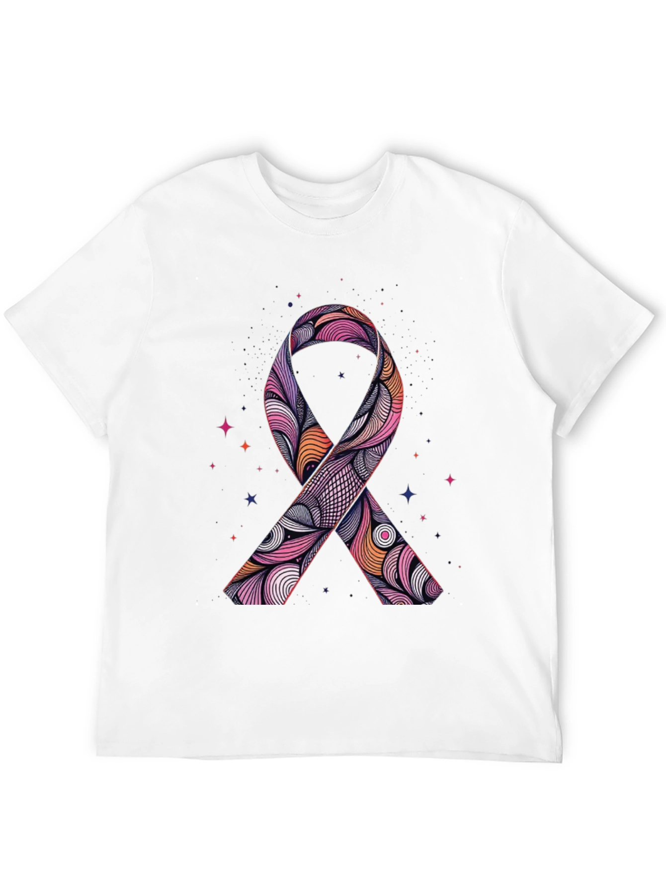 Ribbon Graphic Black T-Shirt