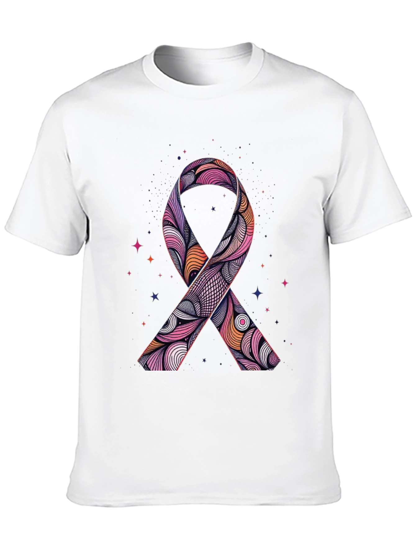 Ribbon Graphic Black T-Shirt