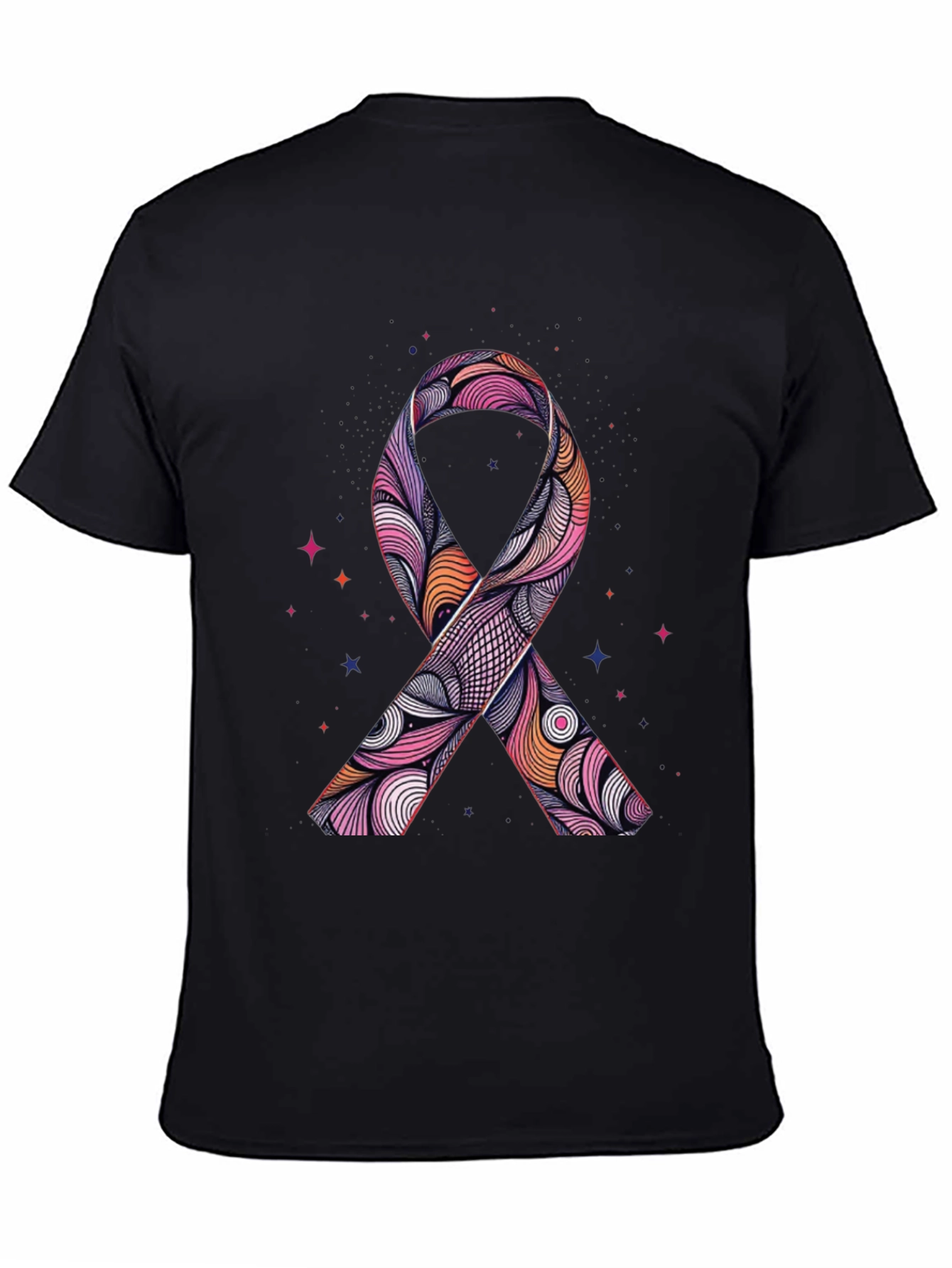 Ribbon Graphic Black T-Shirt