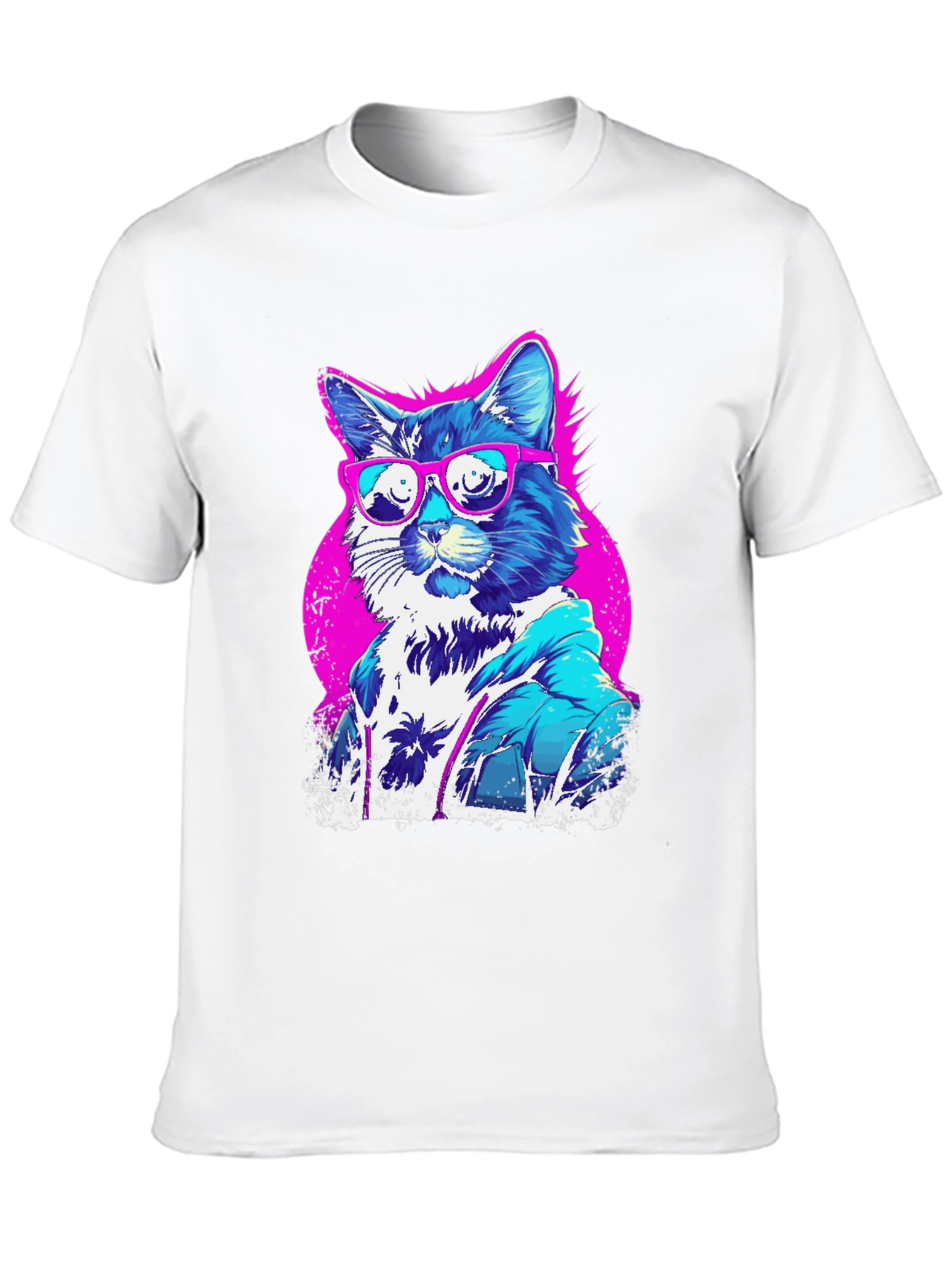 Cool Cat Graphic Tee - Retro Style