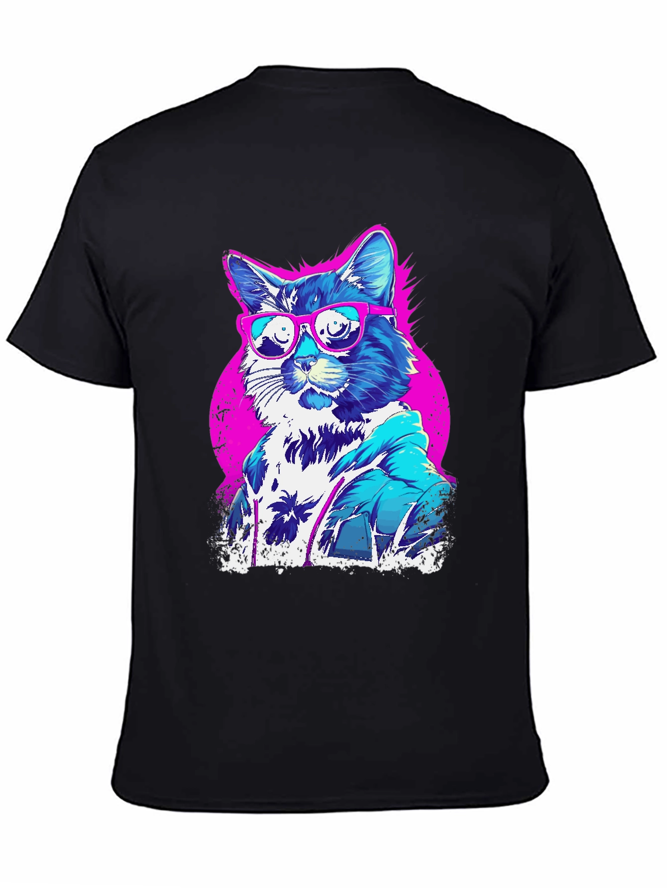 Cool Cat Graphic Tee - Retro Style