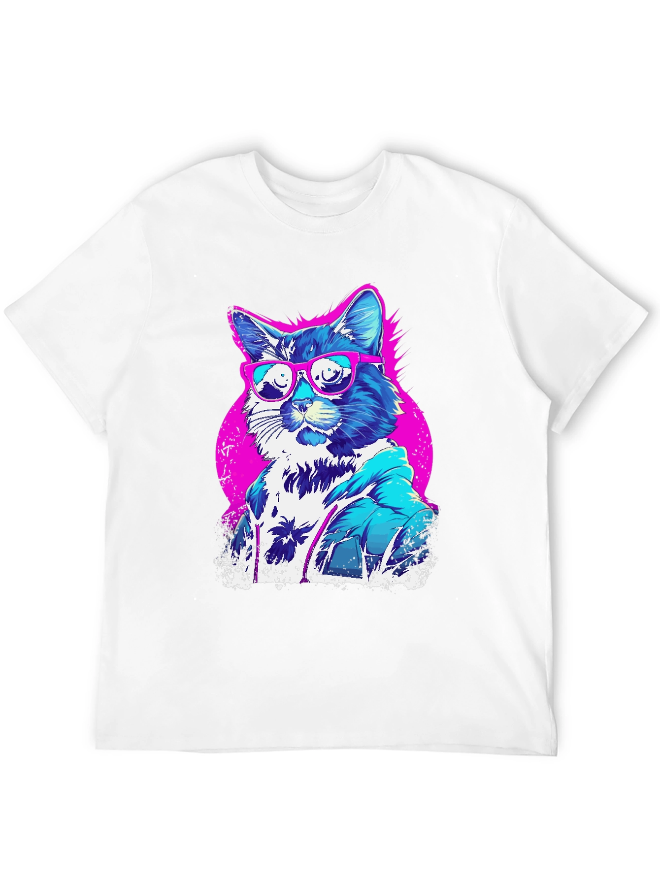 Cool Cat Graphic Tee - Retro Style