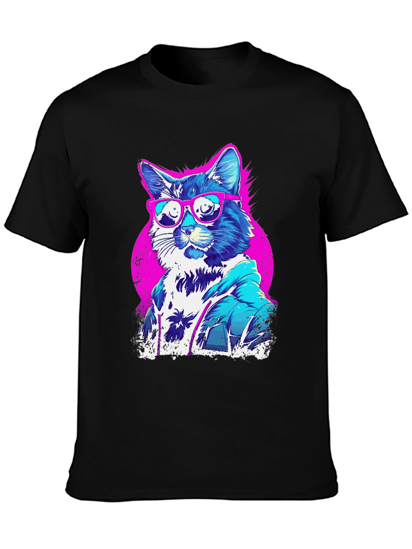 Cool Cat Graphic Tee - Retro Style