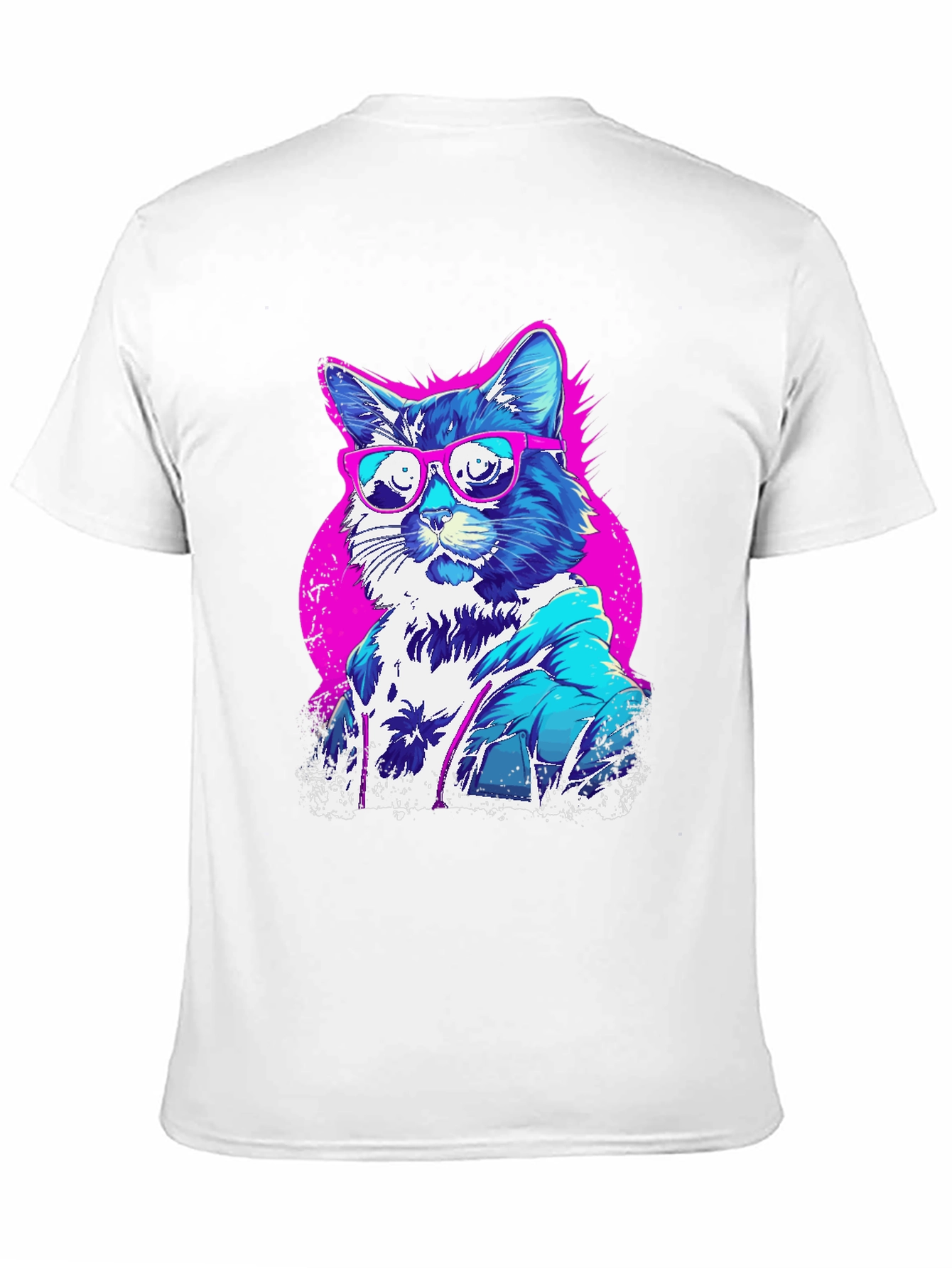 Cool Cat Graphic Tee - Retro Style