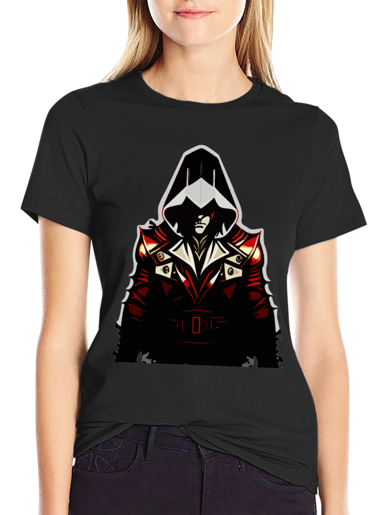 Assassin Style Graphic Tee - Black