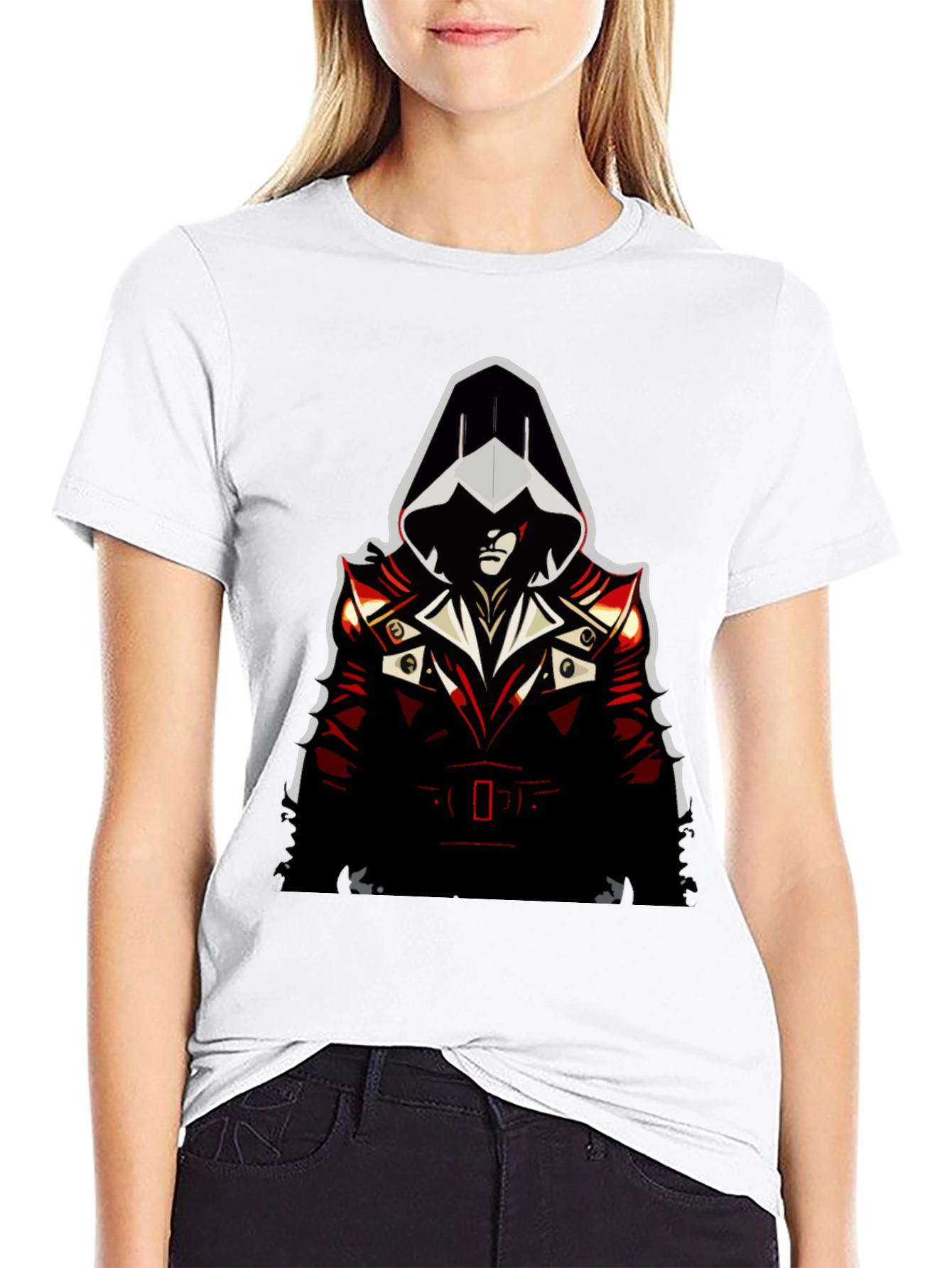 Assassin Style Graphic Tee - Black