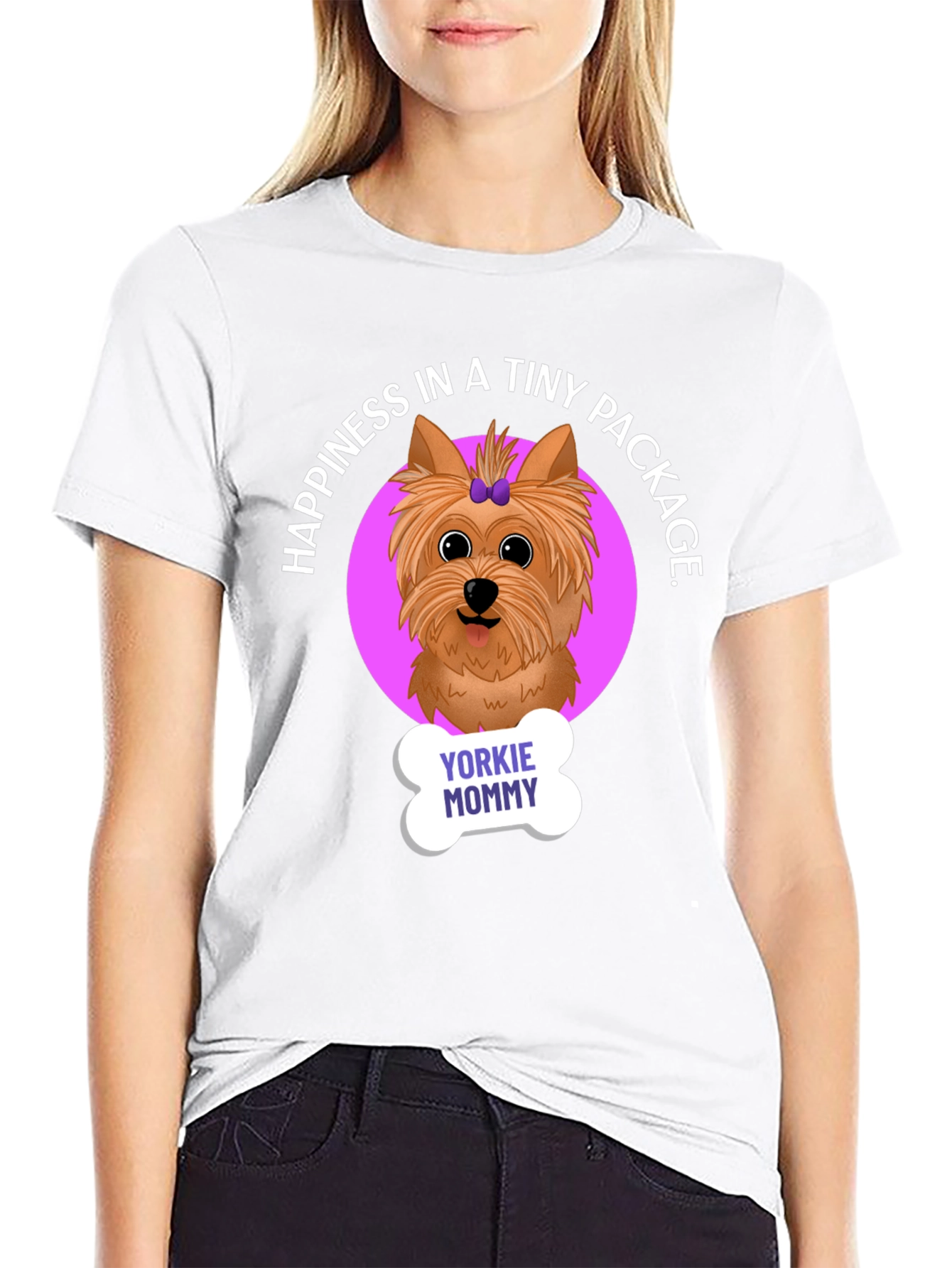 Yorkie Mommy T-Shirt: Happiness in a Tiny Package