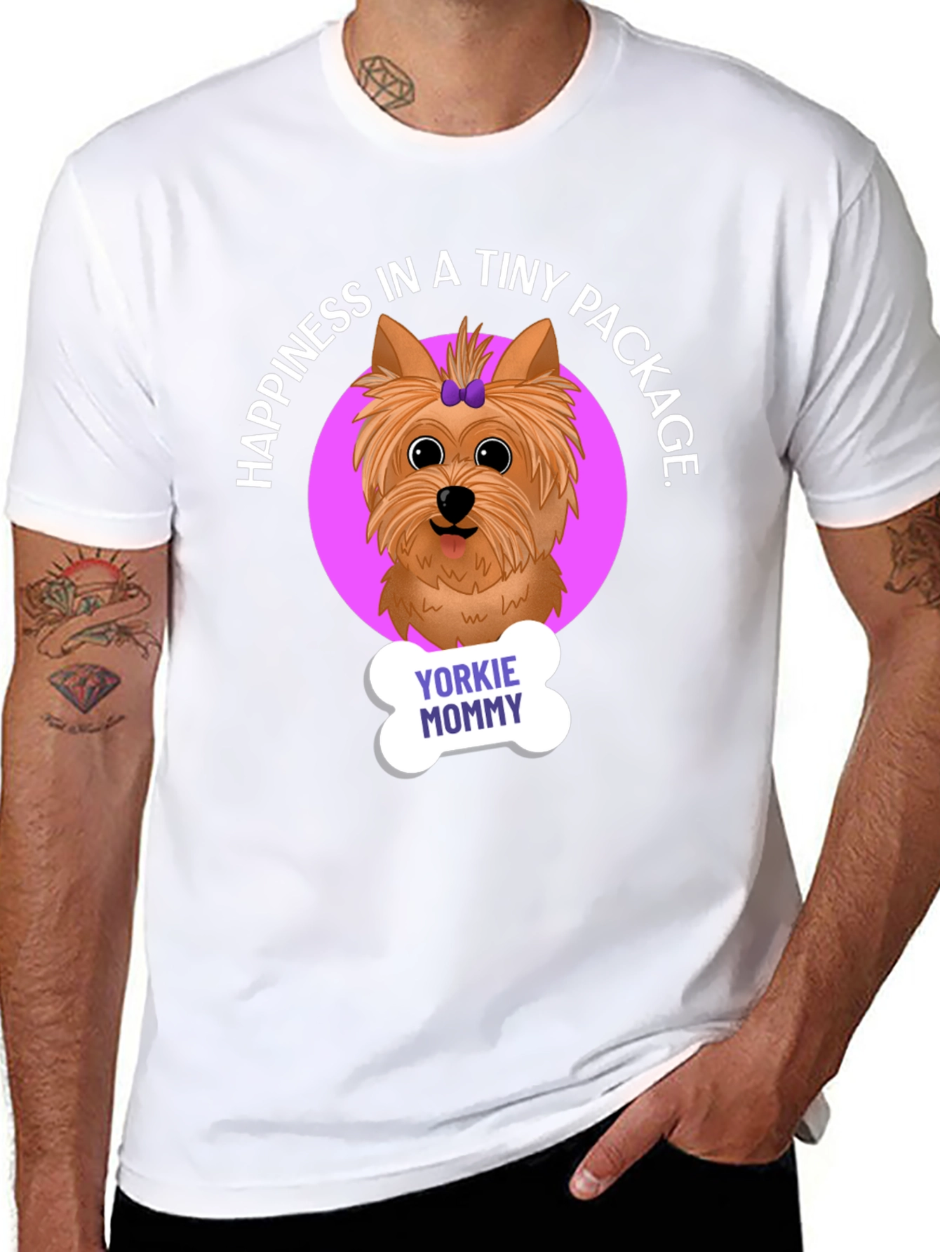Yorkie Mommy T-Shirt: Happiness in a Tiny Package