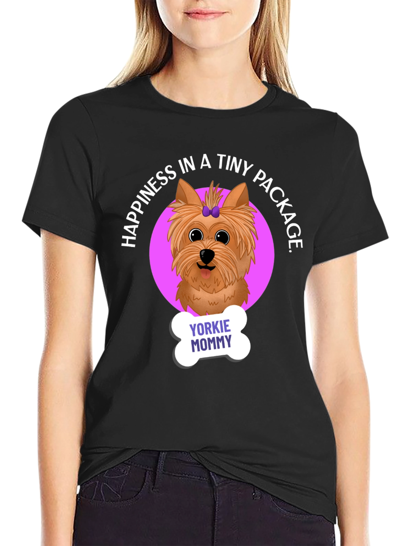 Yorkie Mommy T-Shirt: Happiness in a Tiny Package