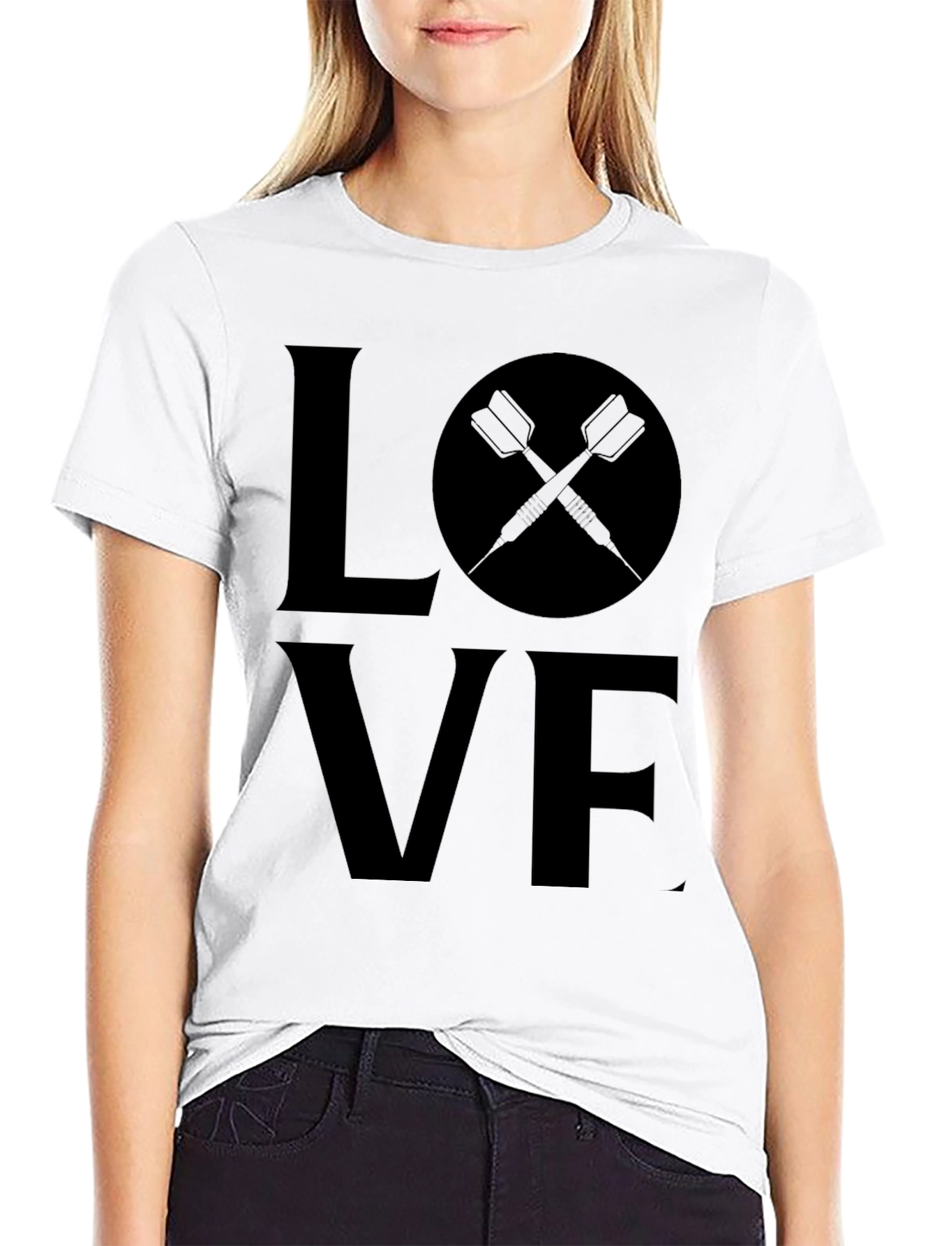 Love Darts Black T-Shirt - Dart Player Tee