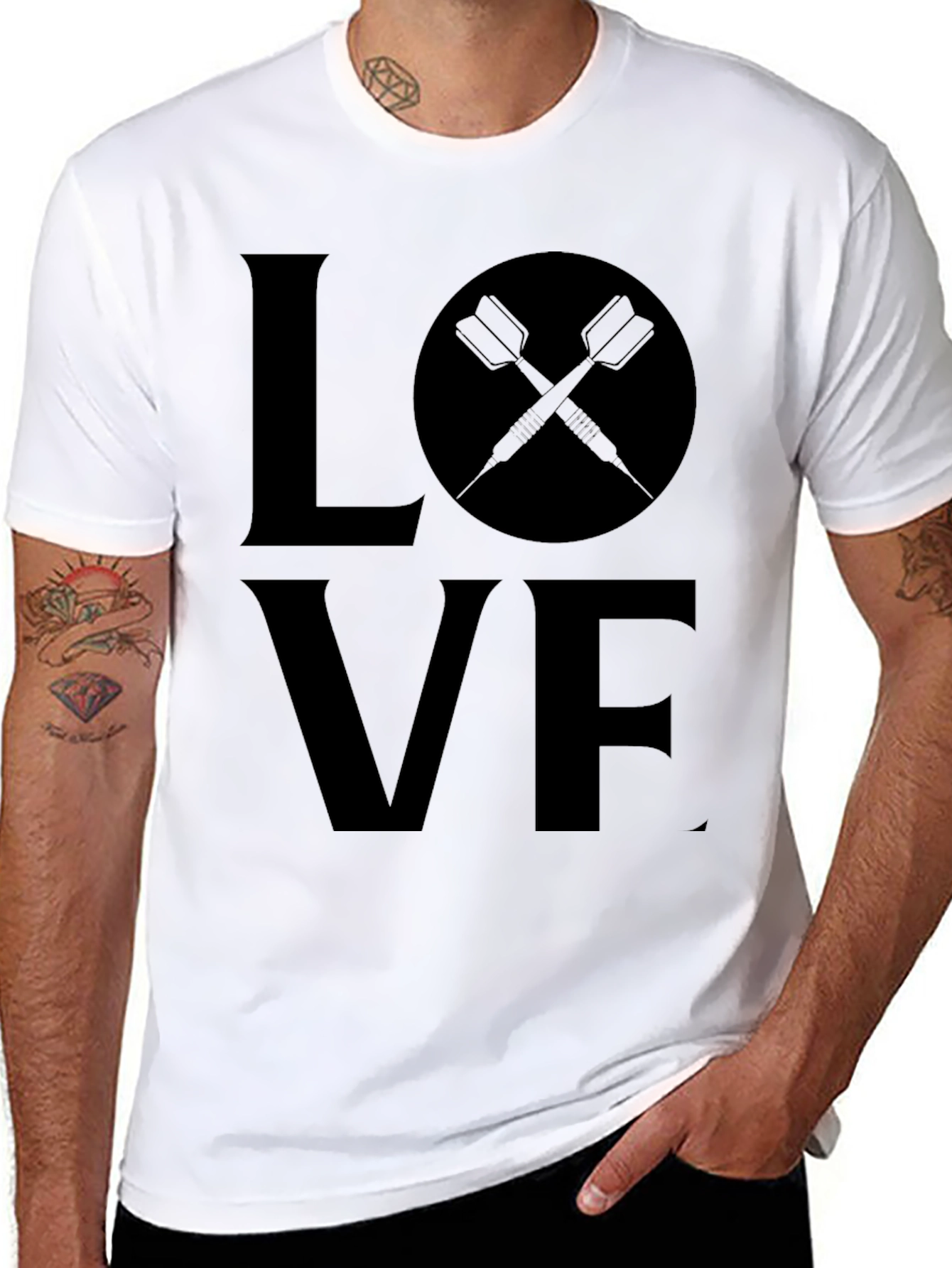 Love Darts Black T-Shirt - Dart Player Tee