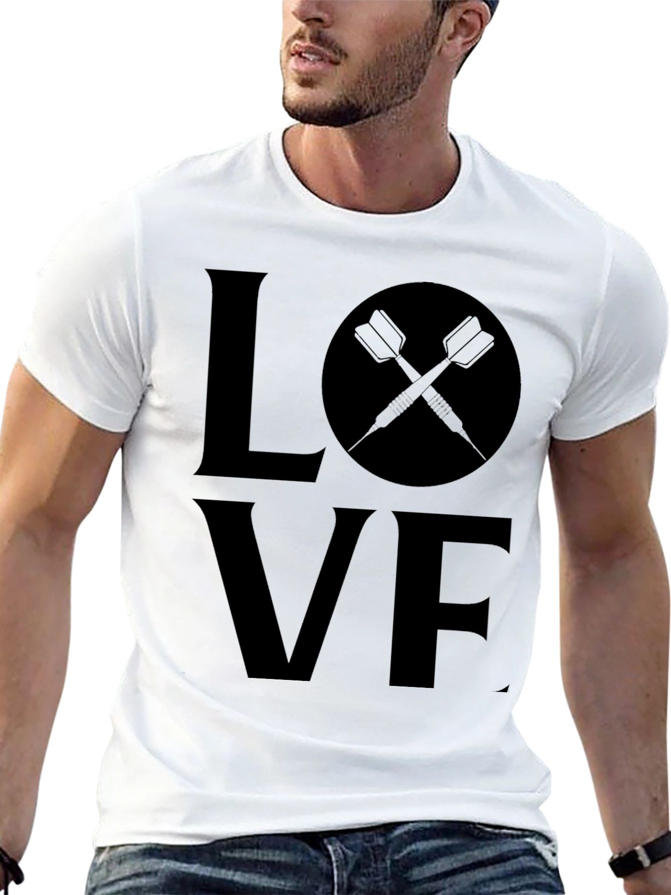 Love Darts Black T-Shirt - Dart Player Tee