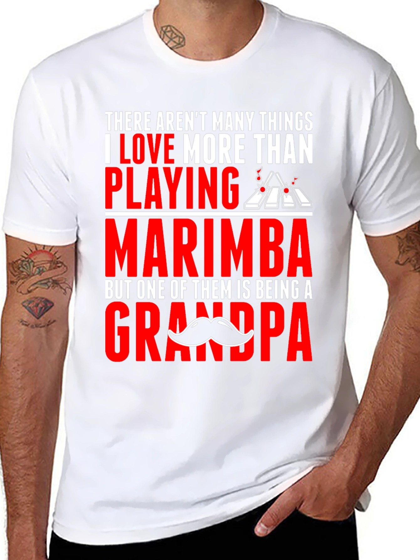 Marimba Grandpa T-Shirt - Musician Dad Gift