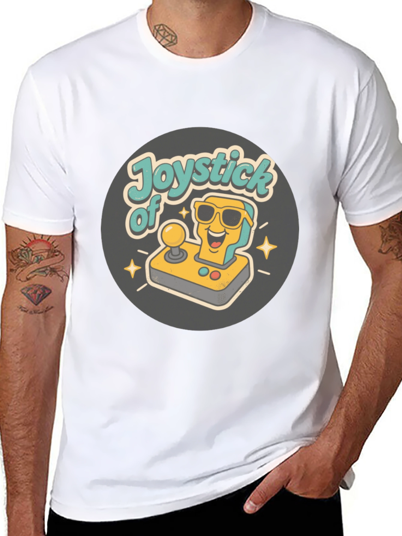 Retro Gaming Joystick T-Shirt - Classic Gamer Tee